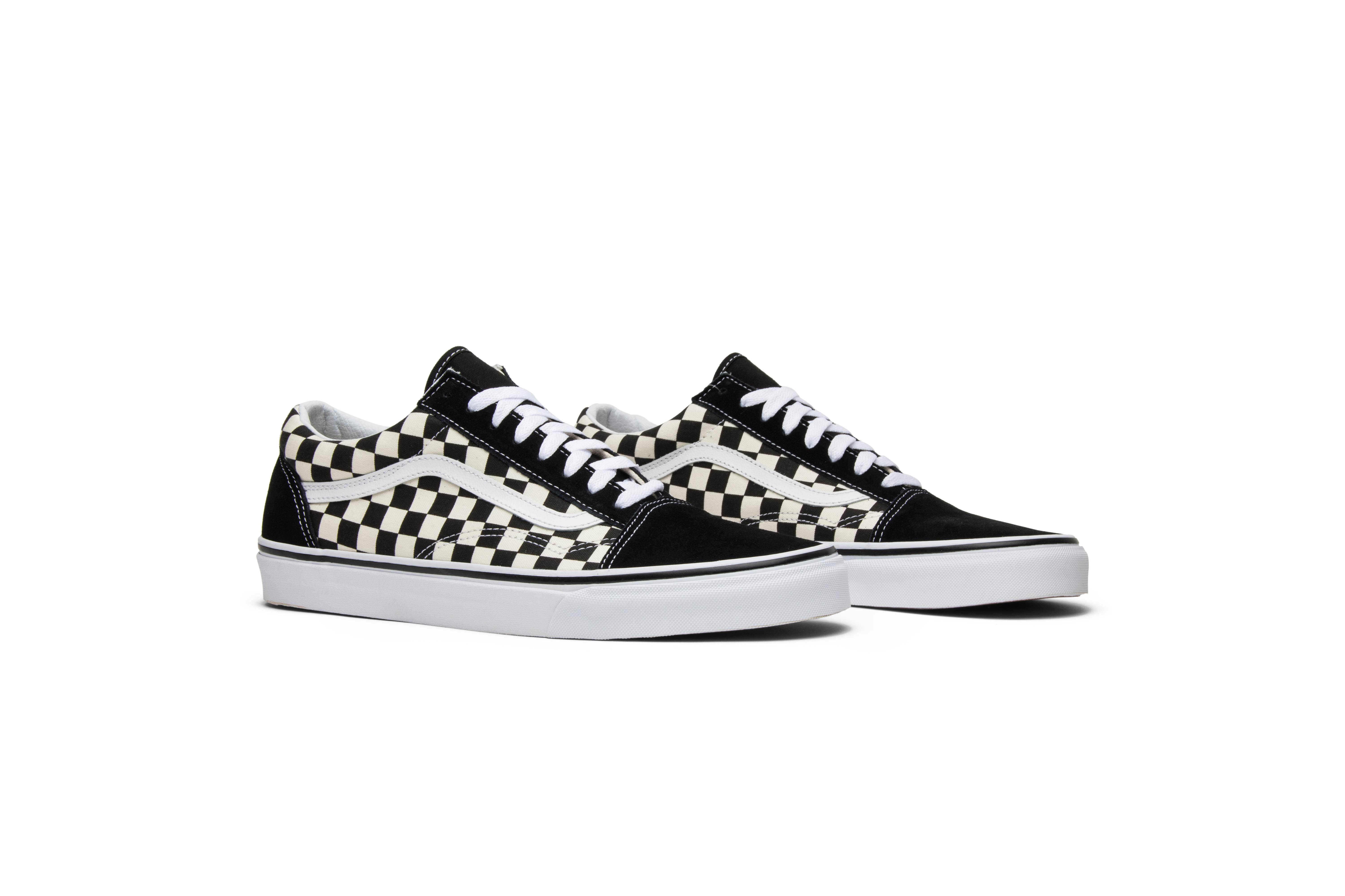 vans old skool black checkerboard