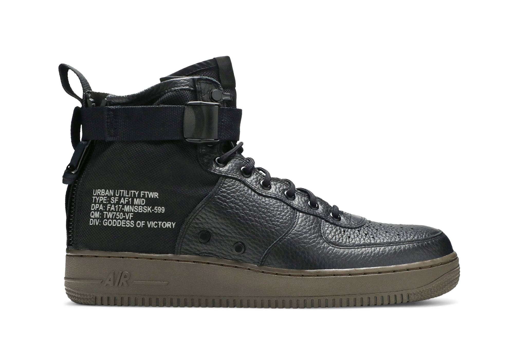 nike sf air force 1 mid black dark hazel