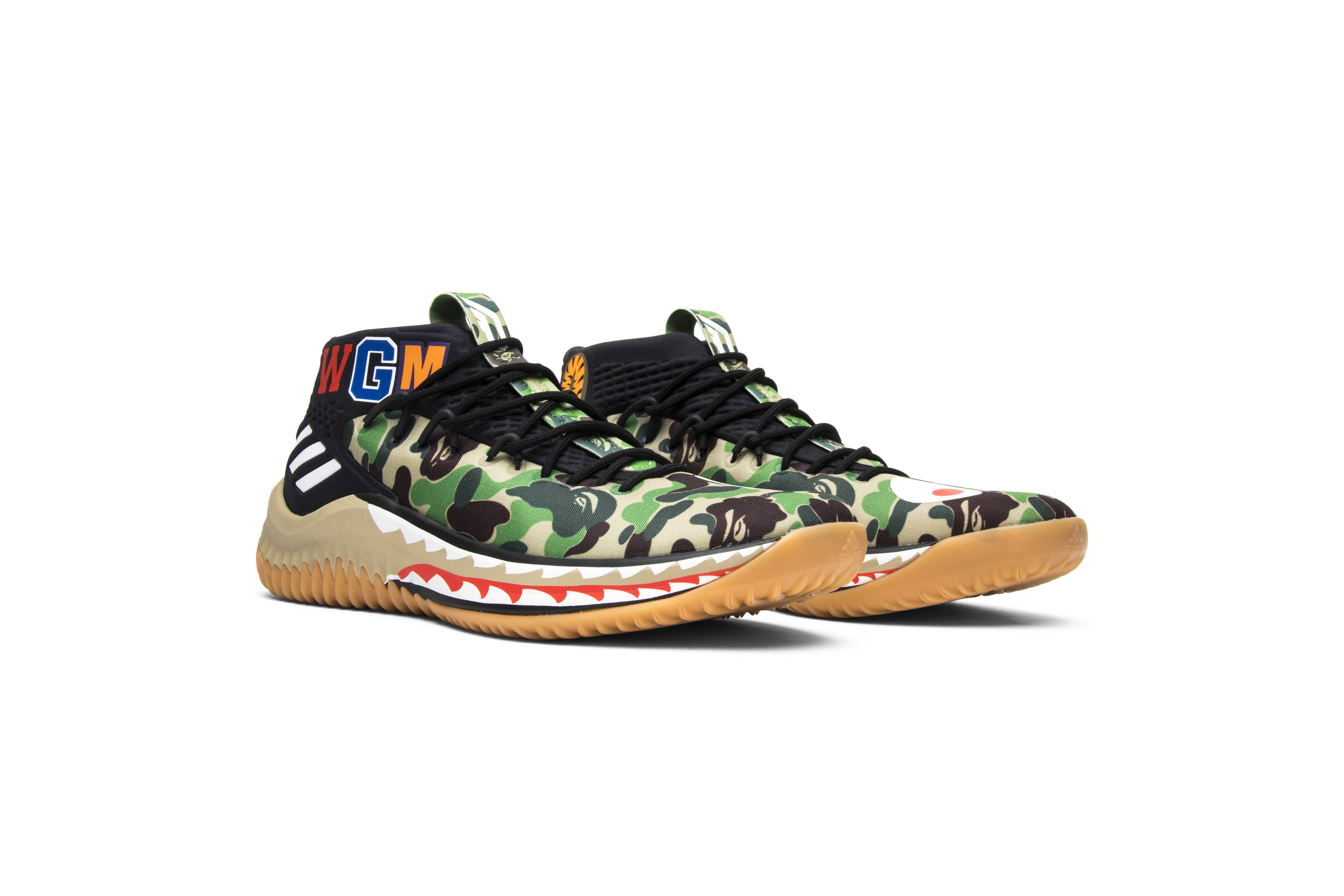 adidas dame 4 a bathing ape camo
