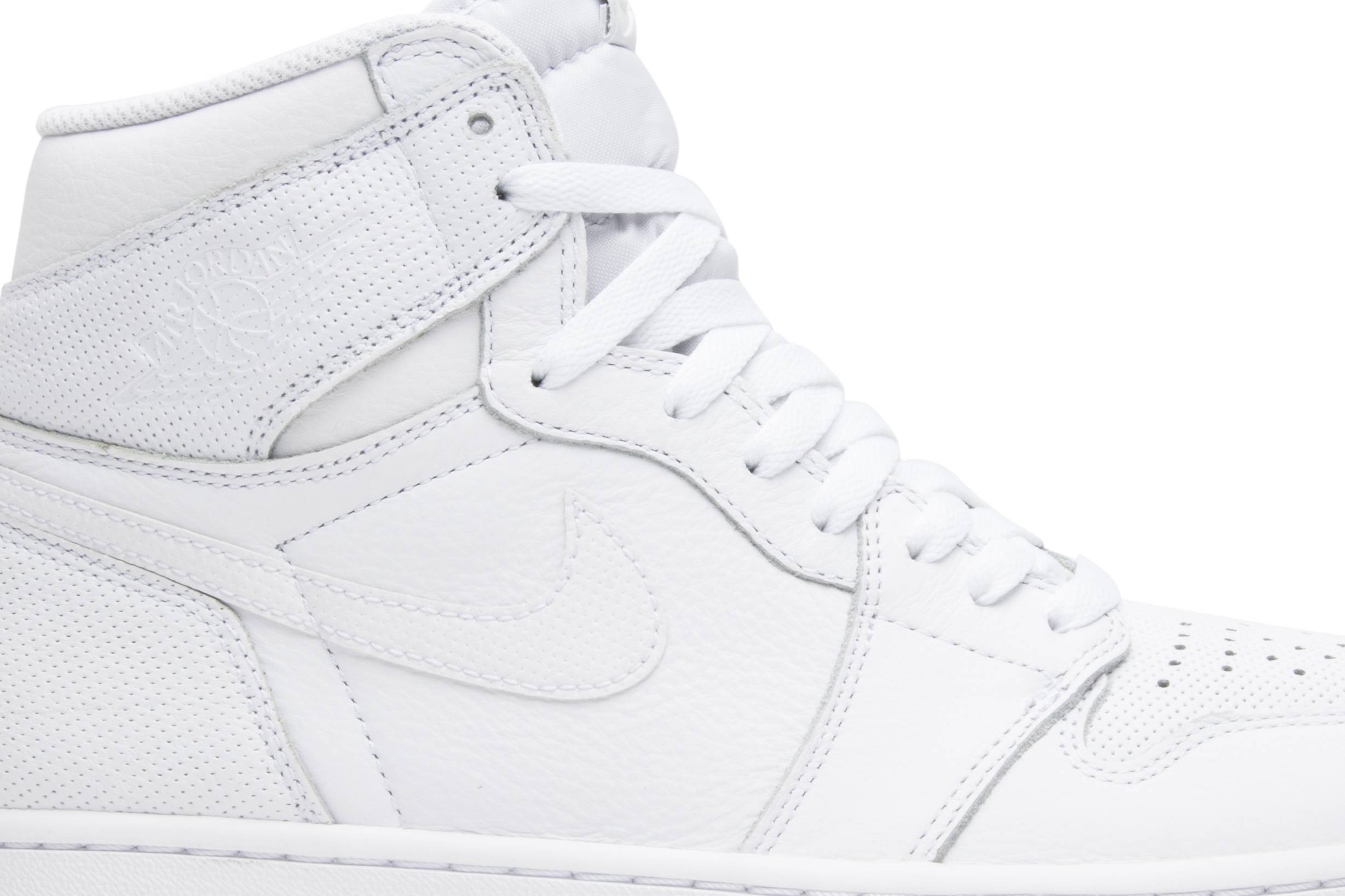 air jordan 1 retro high og white perforated