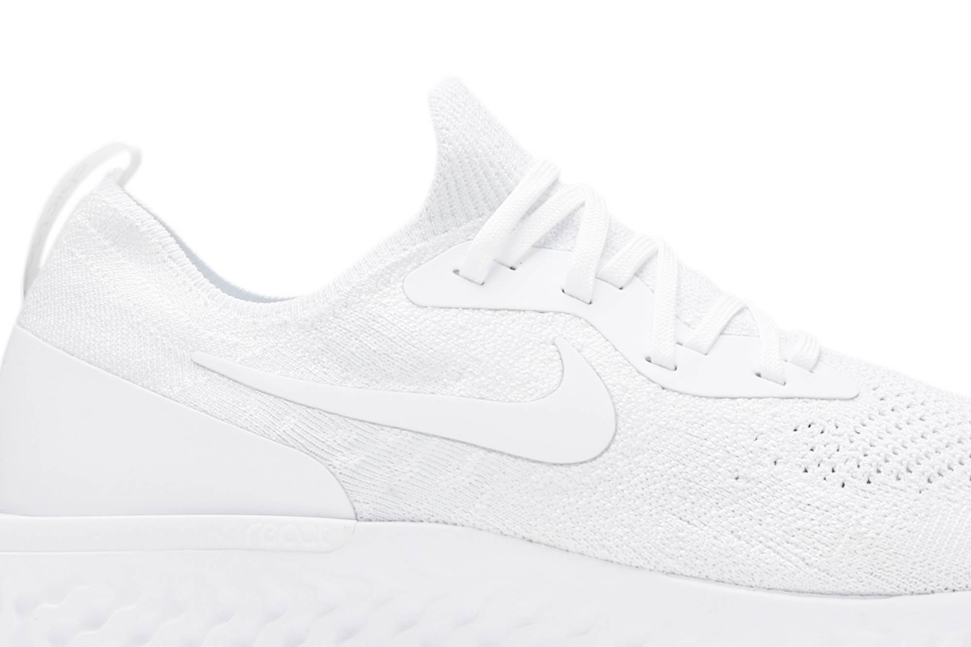 epic react flyknit true white mens