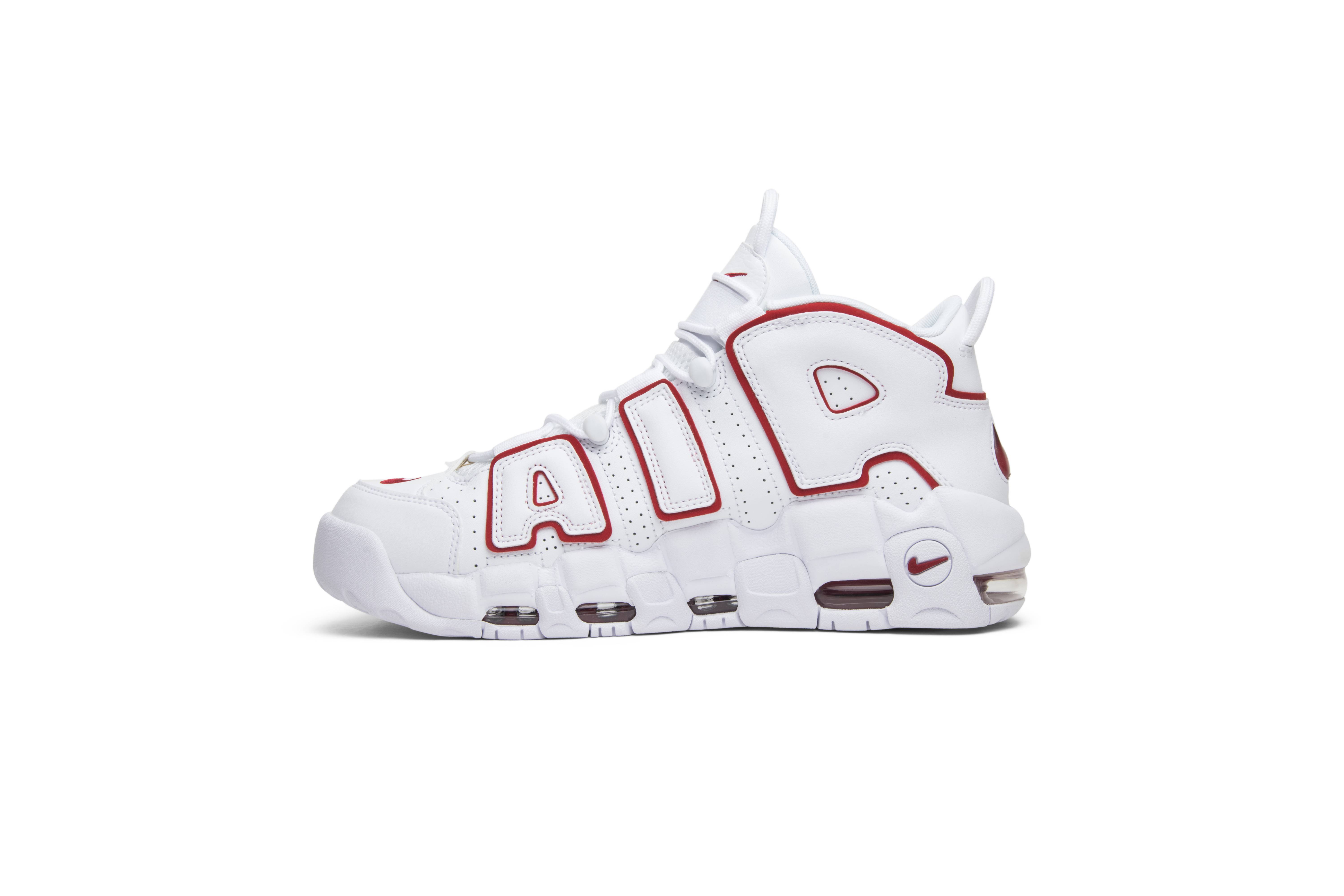 air more uptempo white varsity red outline