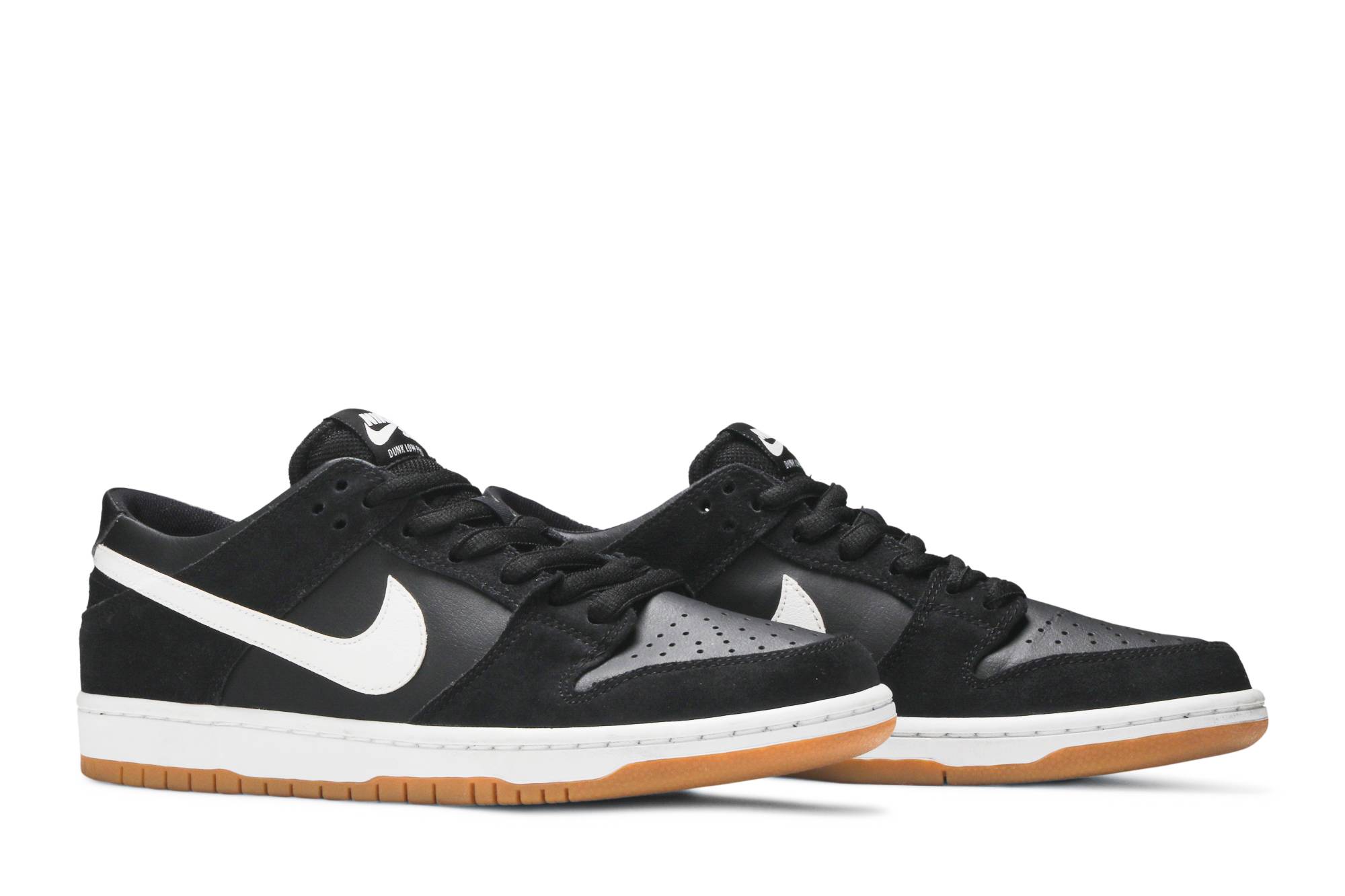 nike sb dunk low black white gum