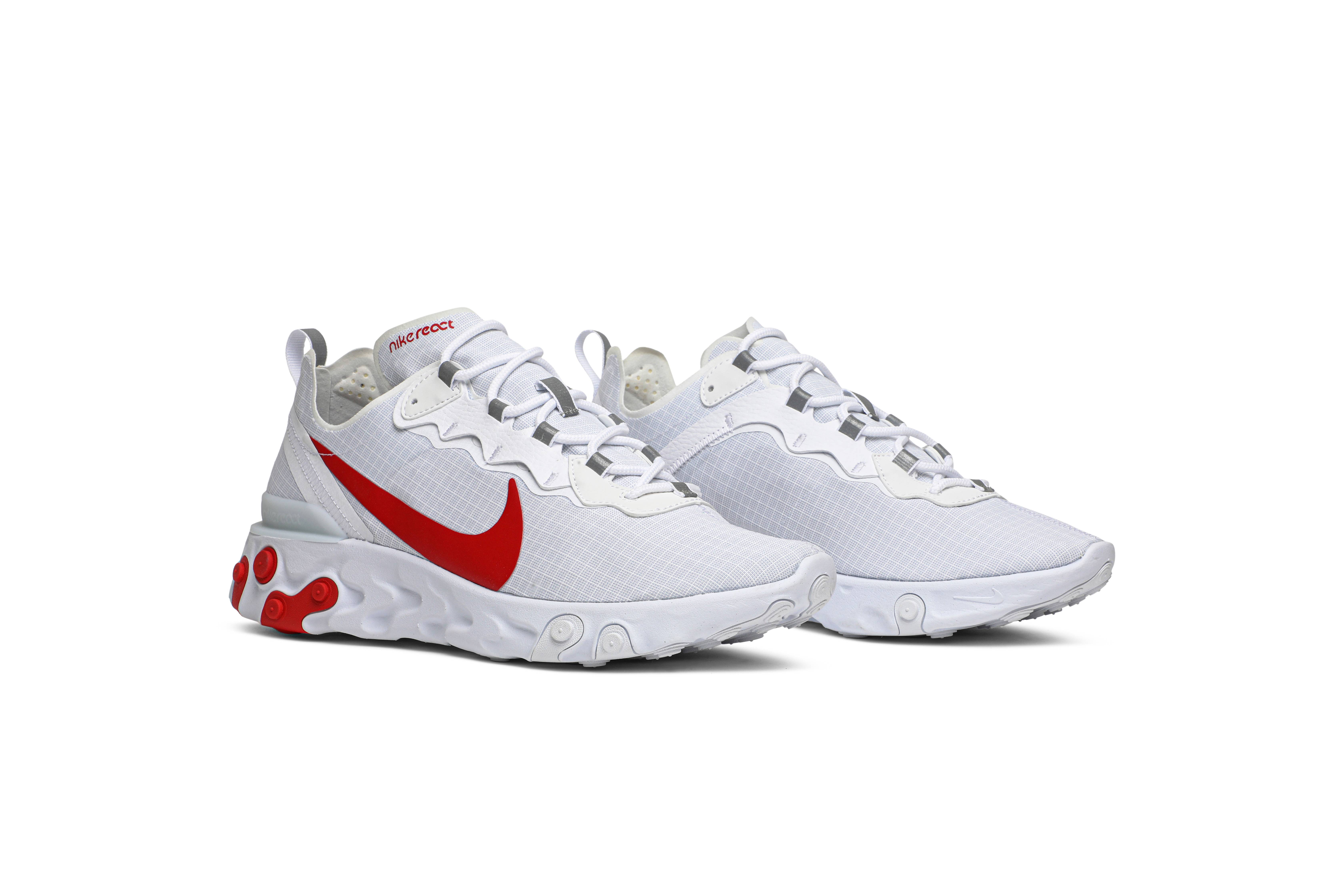 nike react element 55 red and white