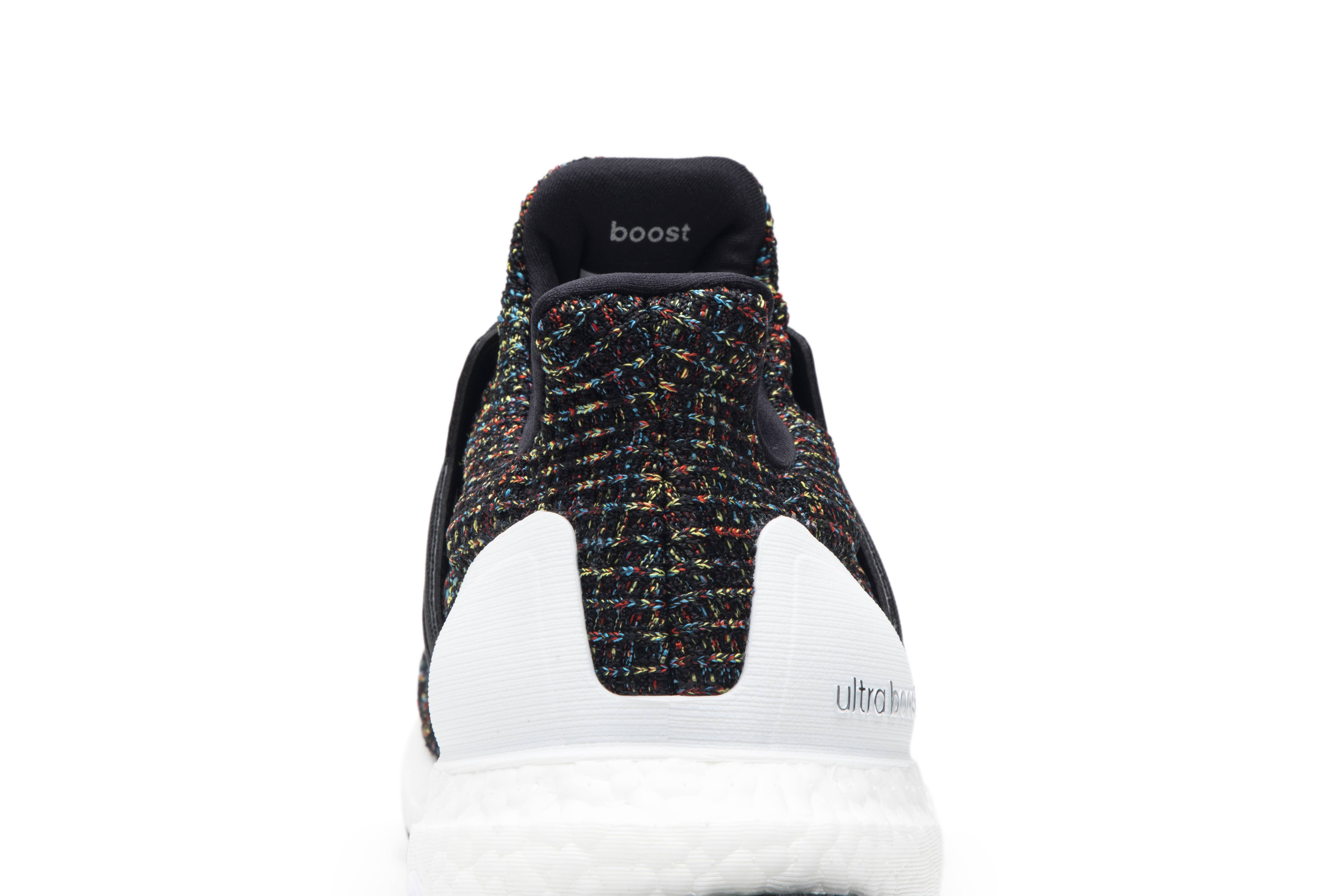 adidas ultra boost 4.0 black multicolor white heel cage