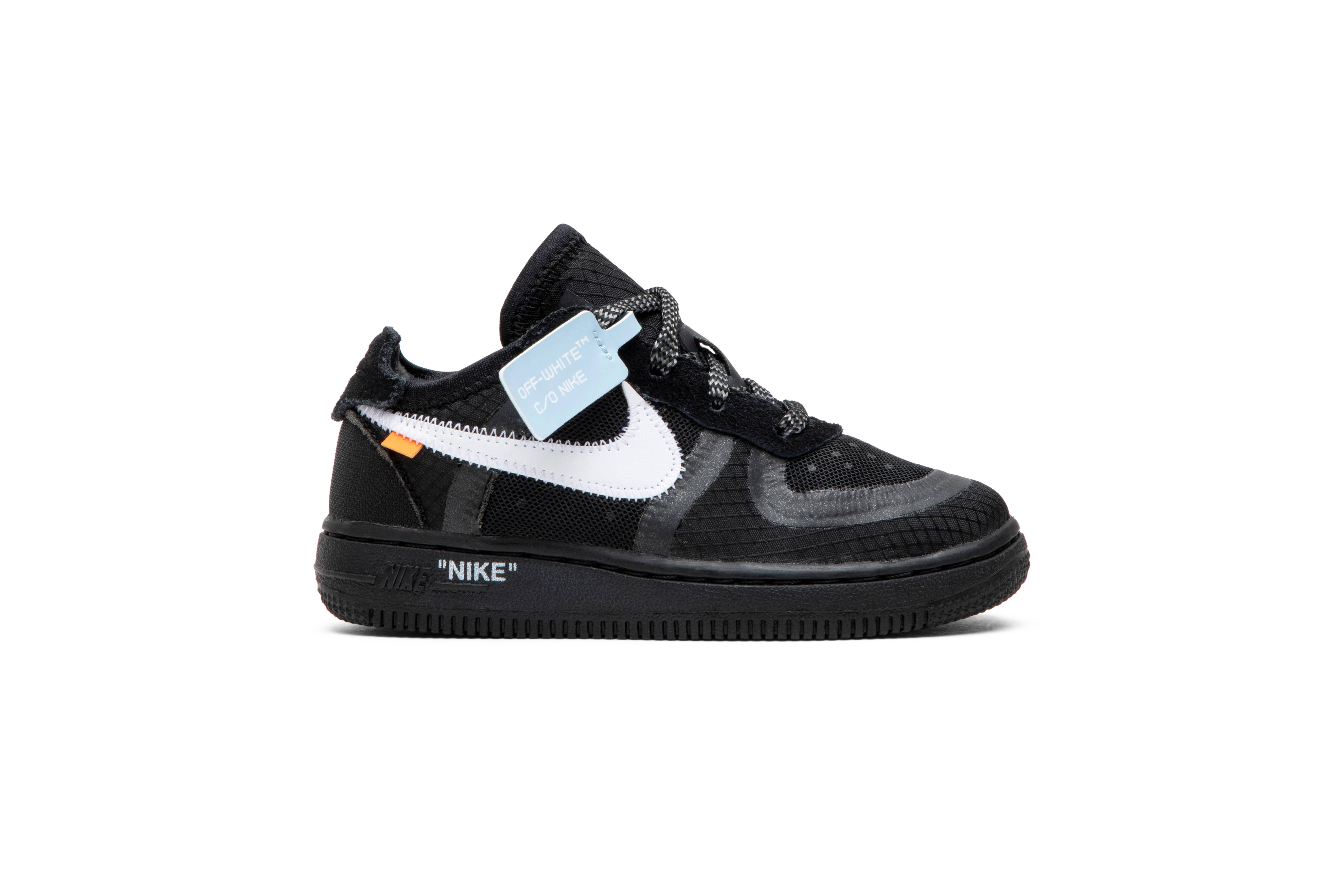 nike off white air force 1 low black