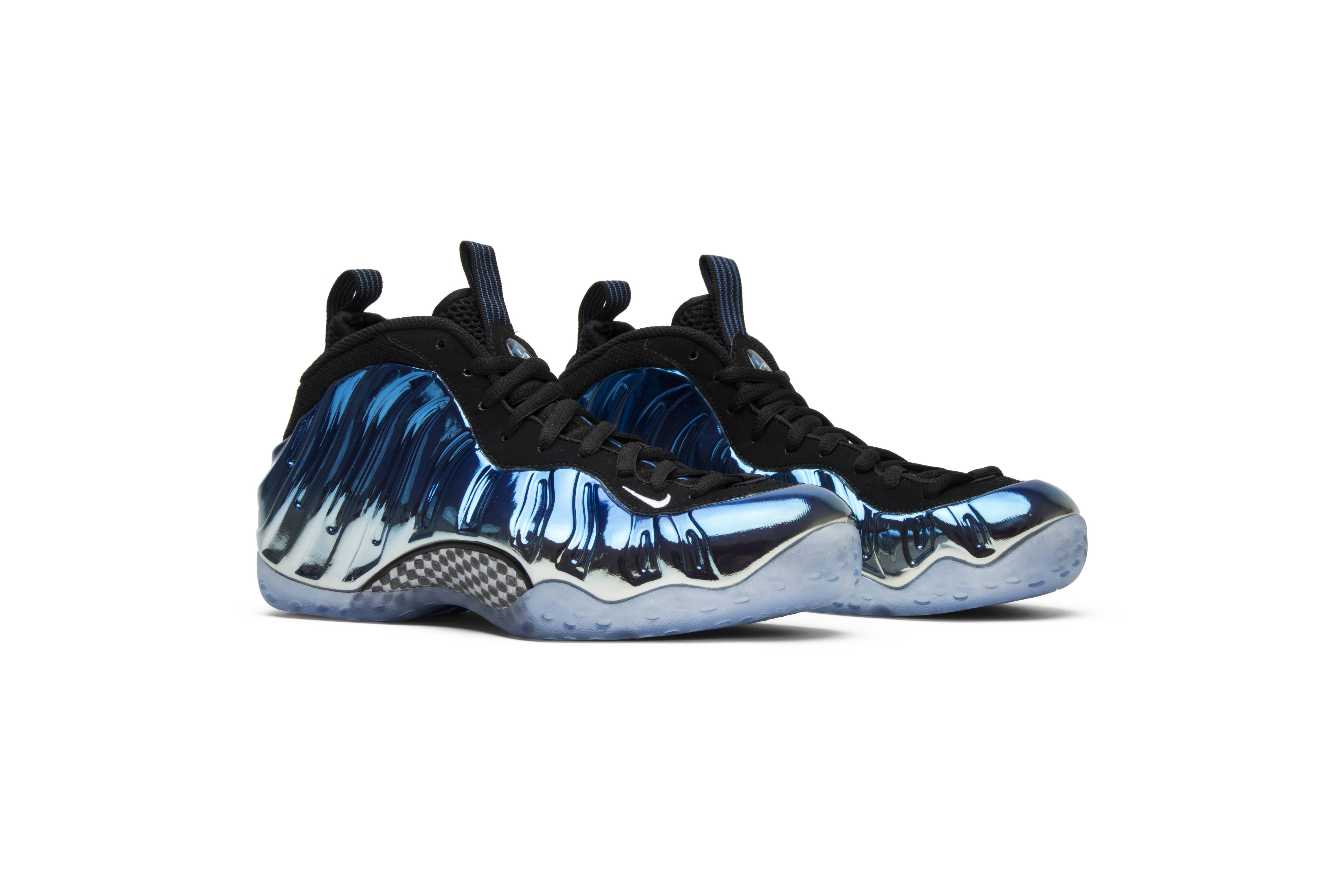 nike foamposite one blue mirror