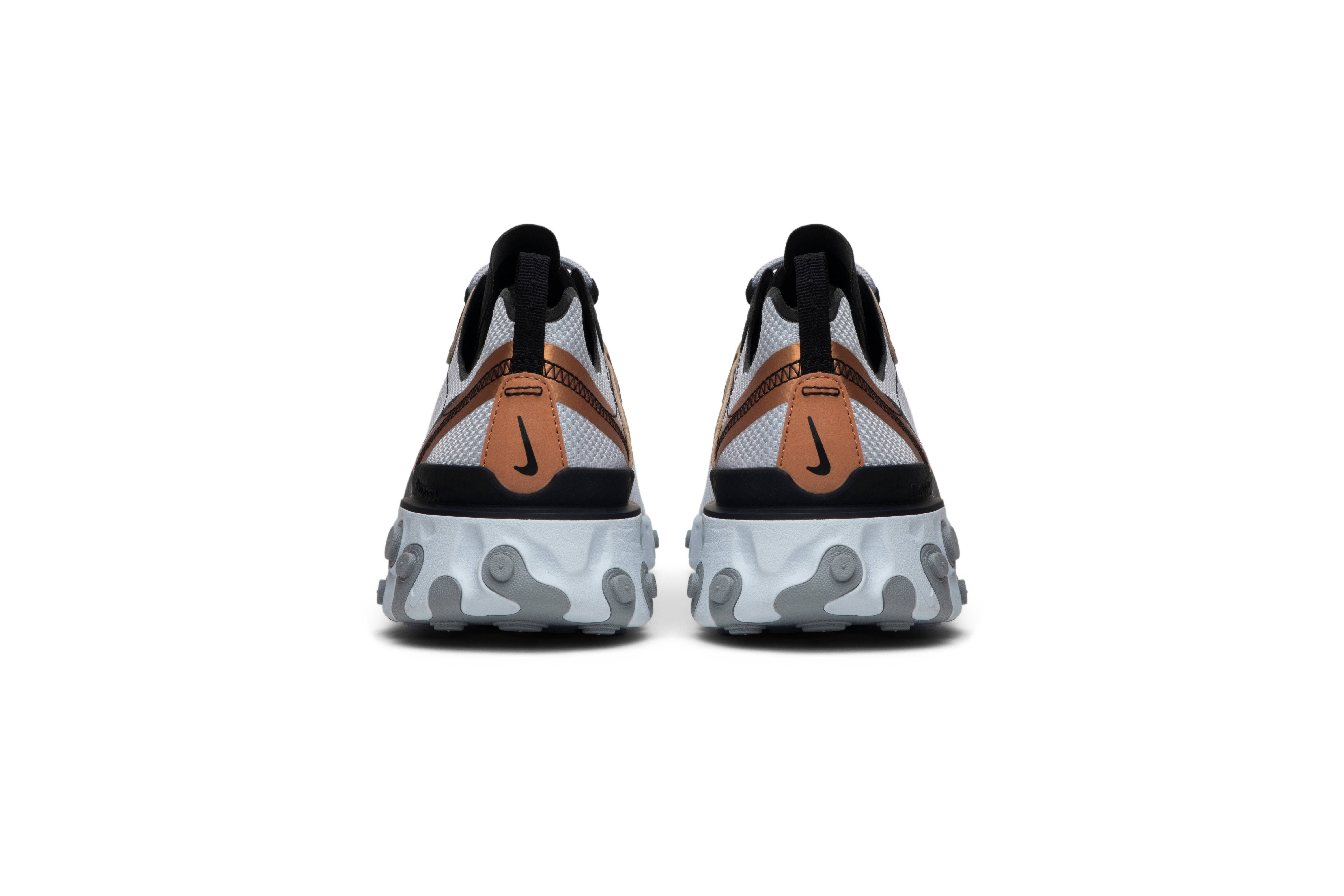 nike react element 55 gold grey