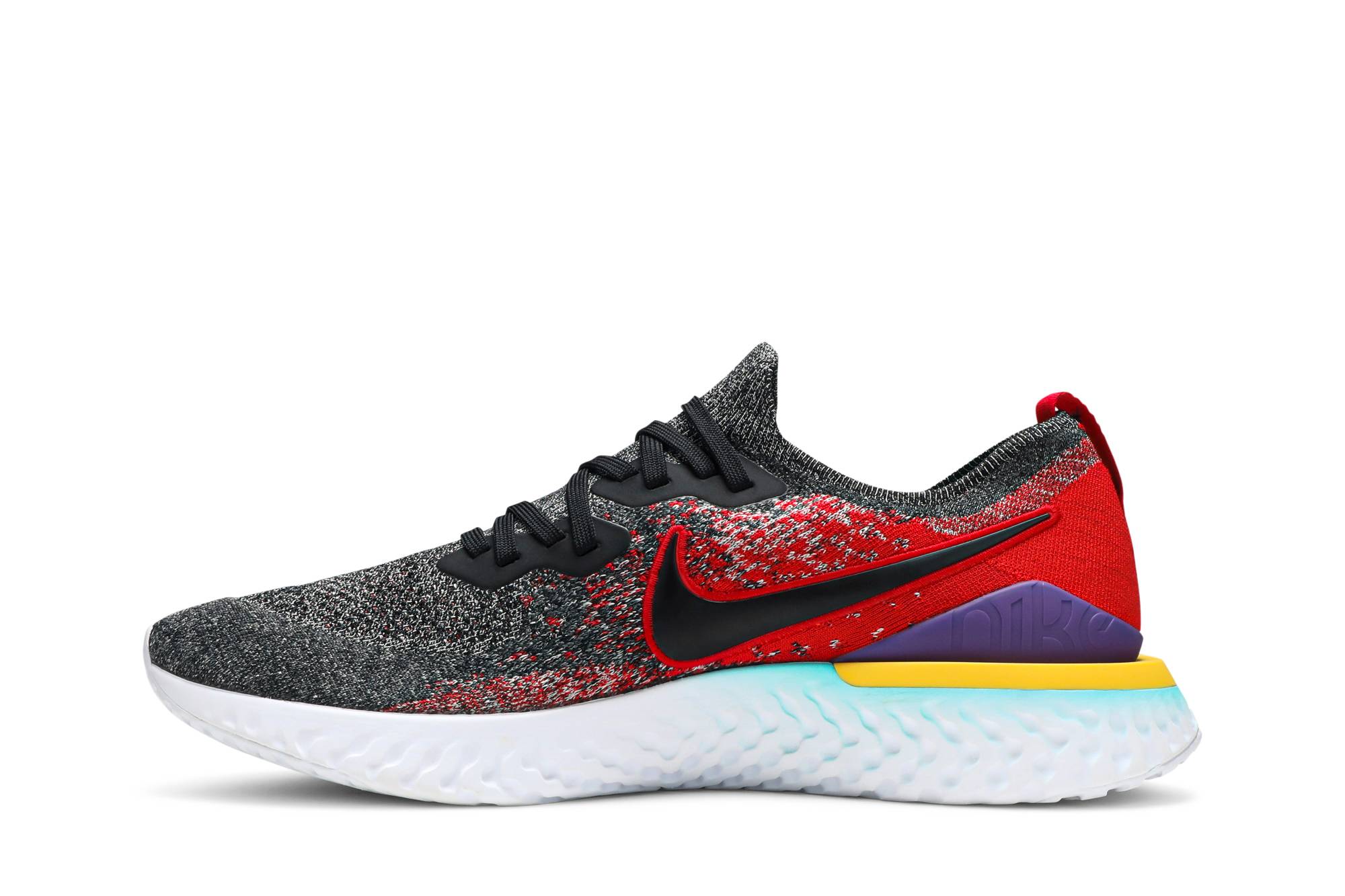 nike epic react flyknit 2 black and red