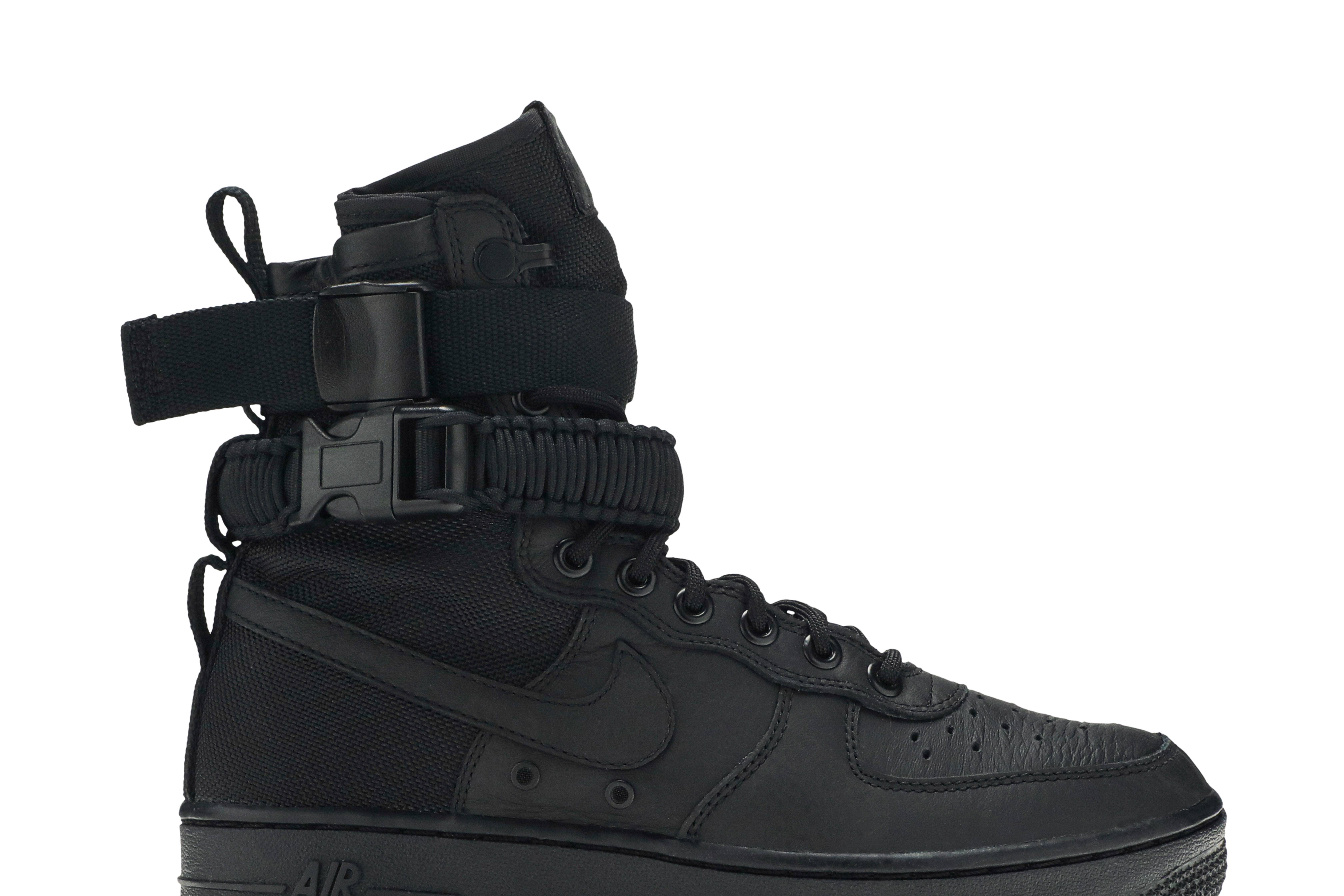 nike sf air force 1 high triple black mens