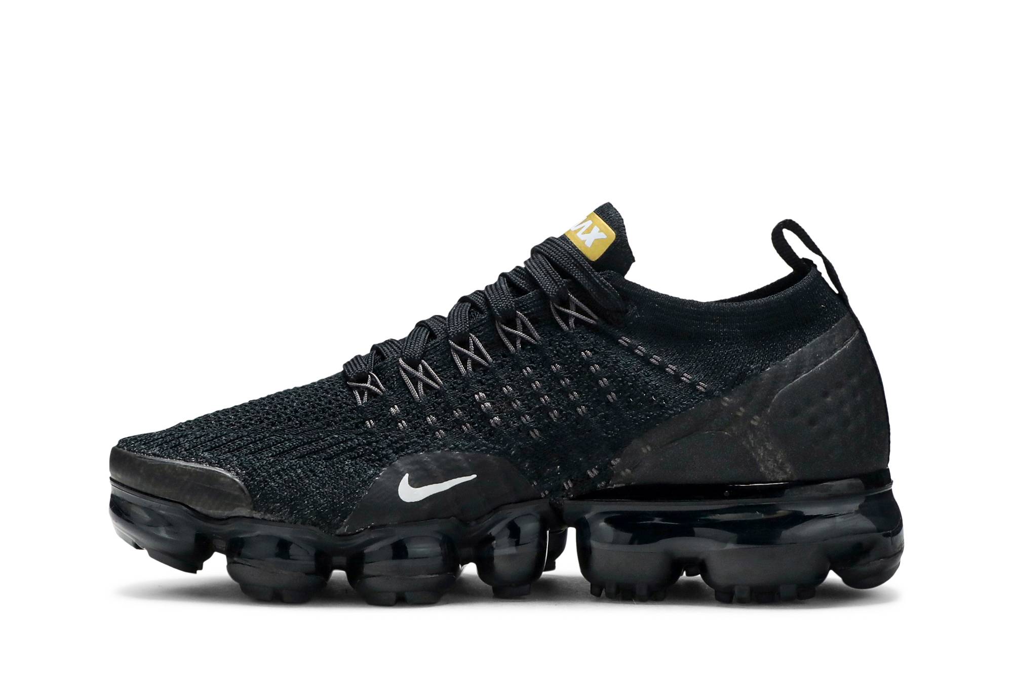 vapormax black metallic gold