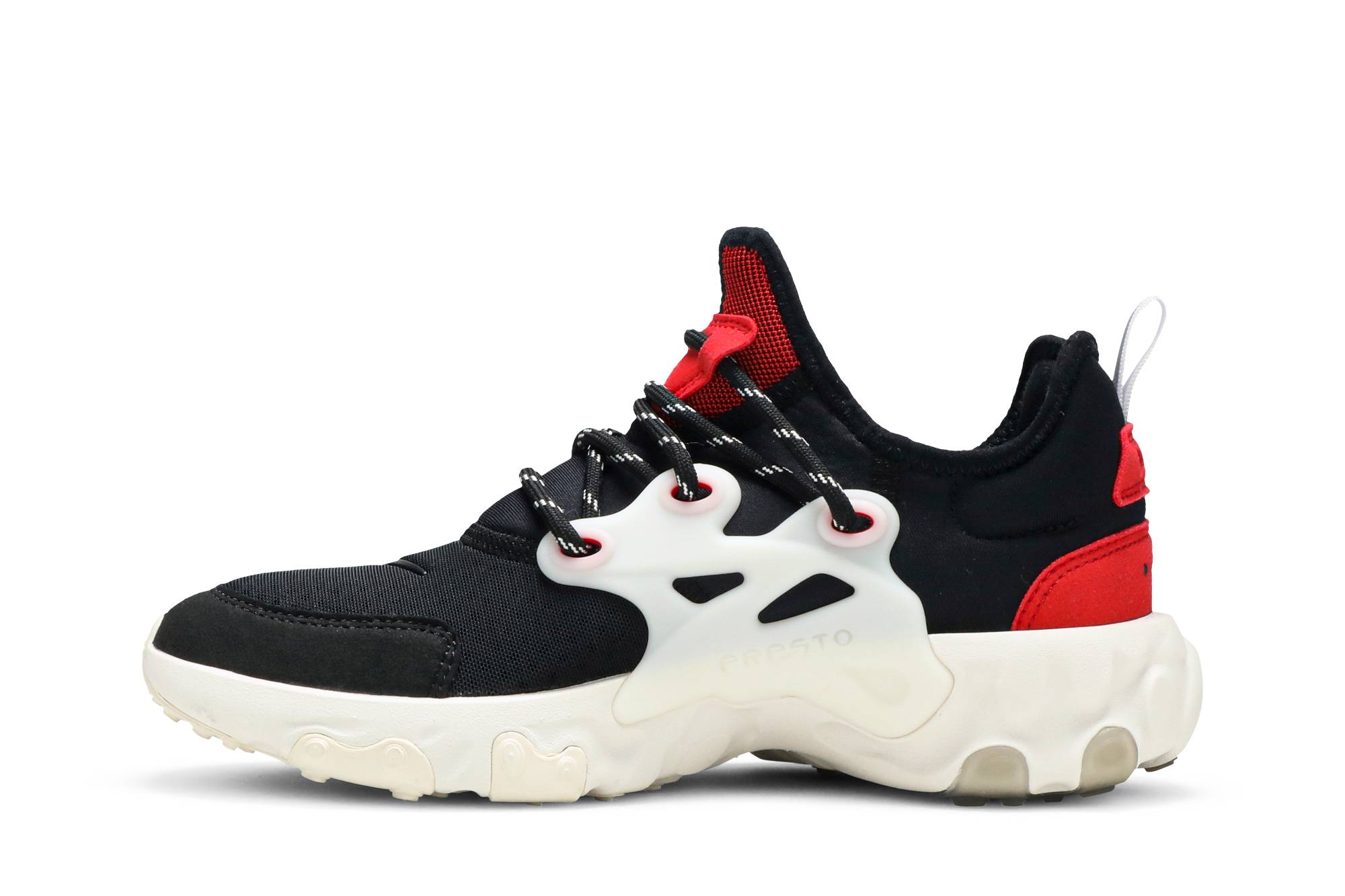 nike react presto black and red