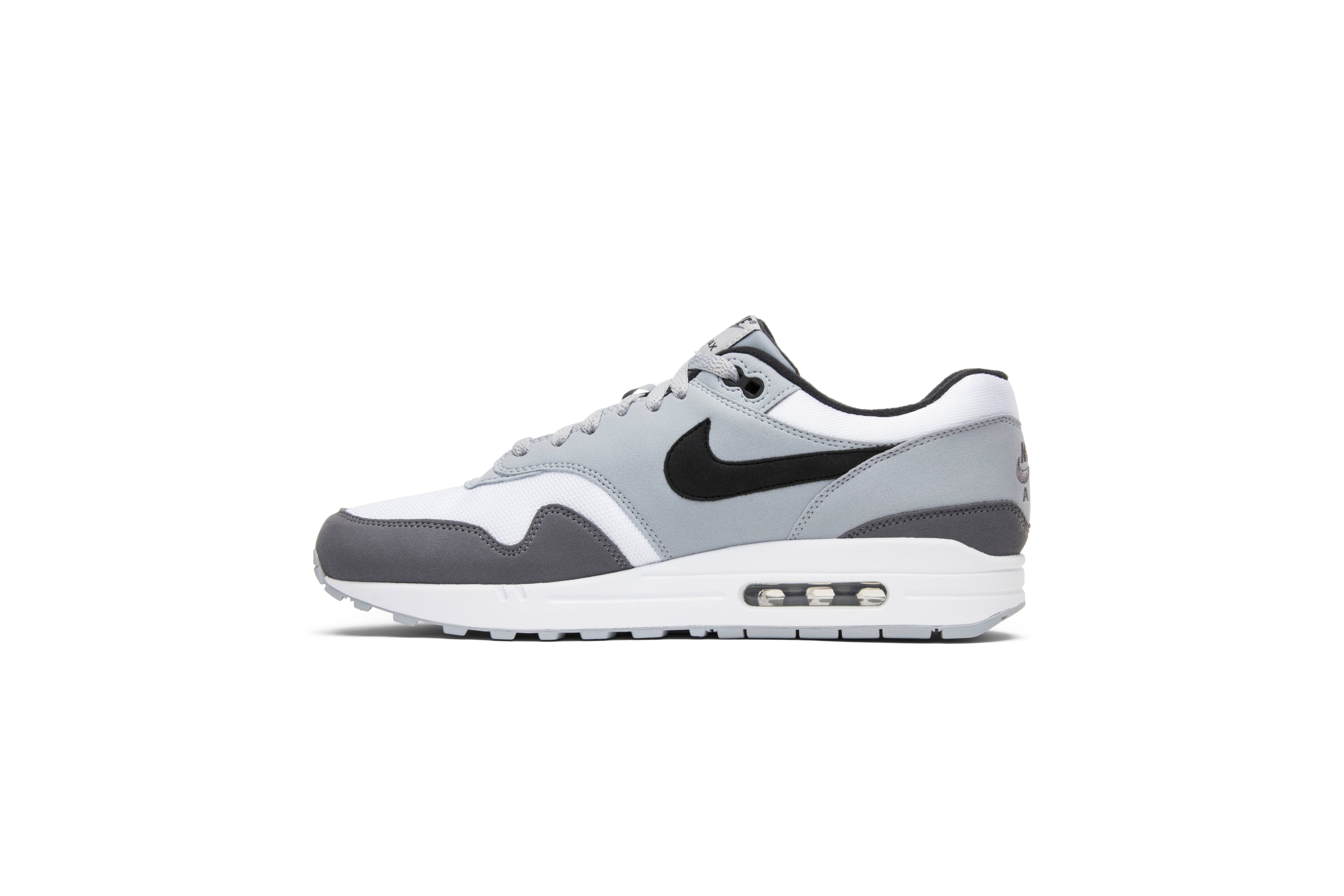 nike air max 1 white wolf grey black