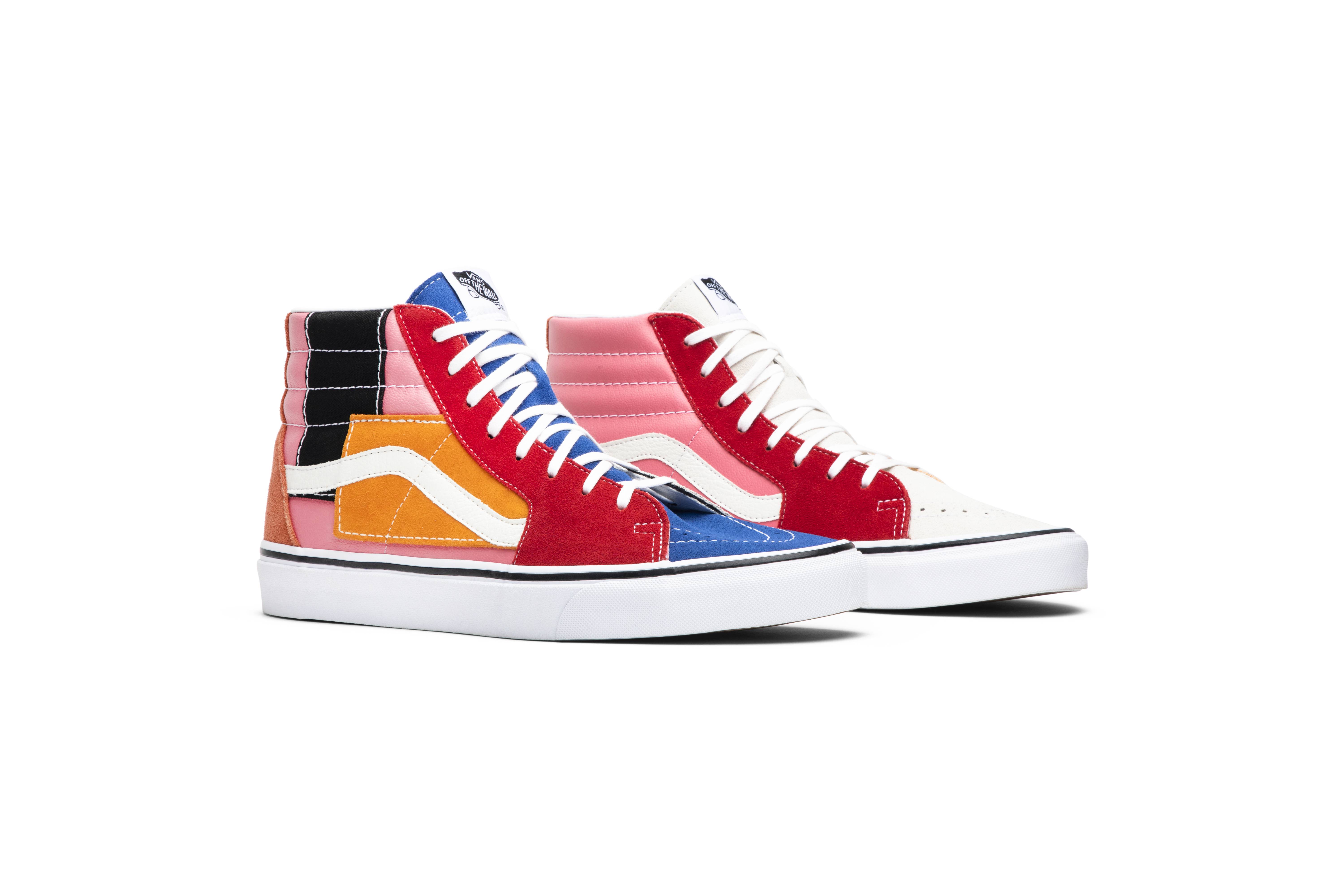 vans sk8 hi patchwork