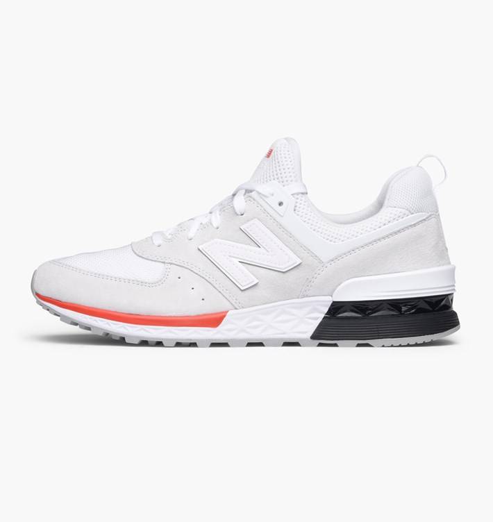 new balance 574 sport white red