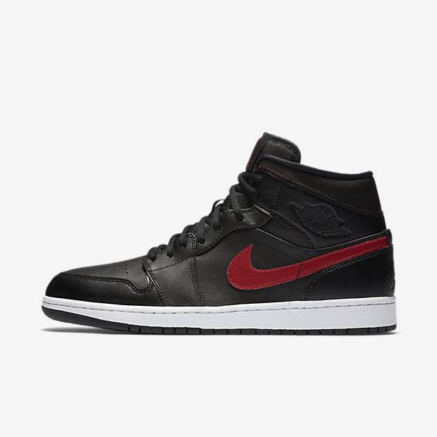 jordan 1 retro mid black team red