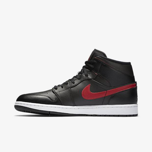 jordan 1 retro mid team red black