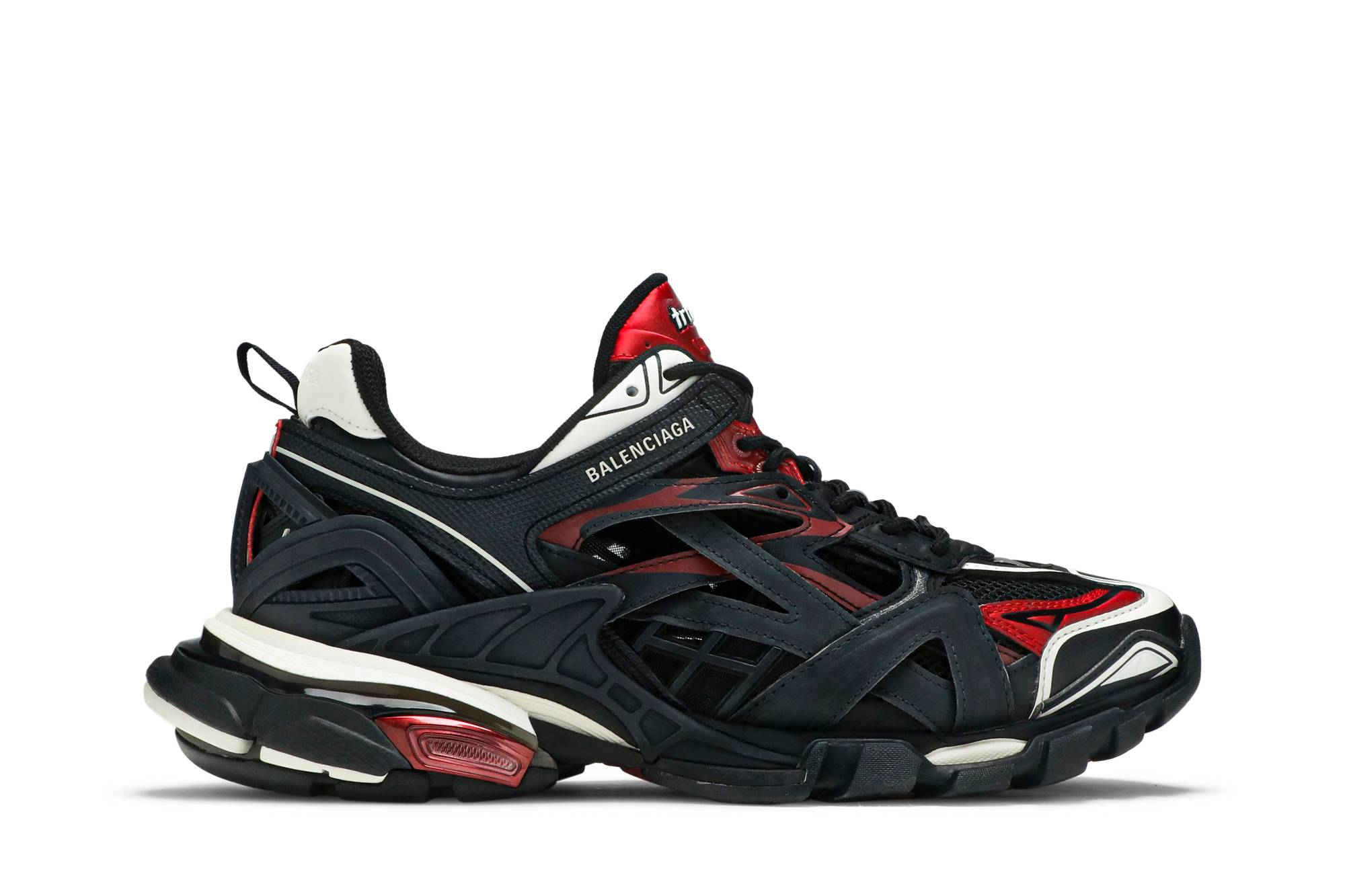 balenciaga track 2 black burgundy