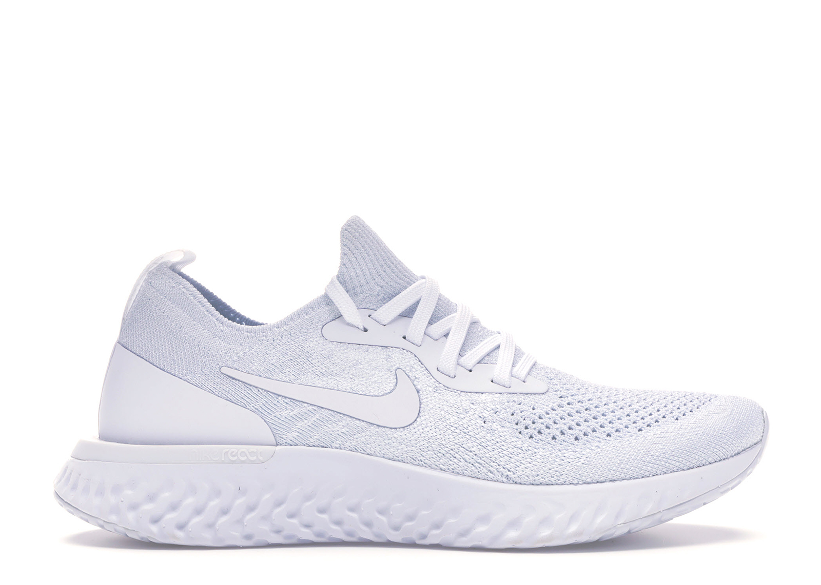 nike epic react flyknit white pink