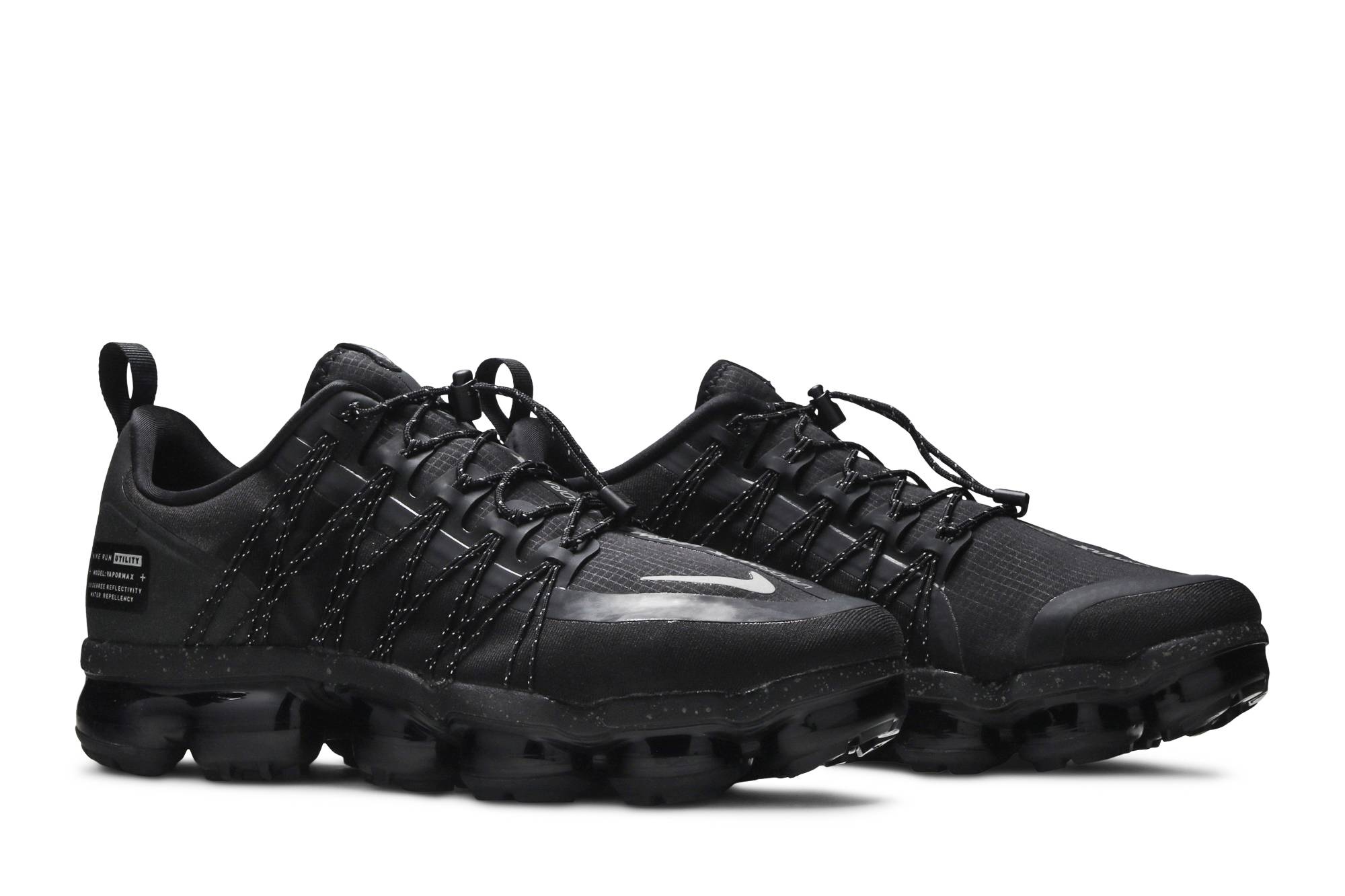 vapormax run utility black reflect silver