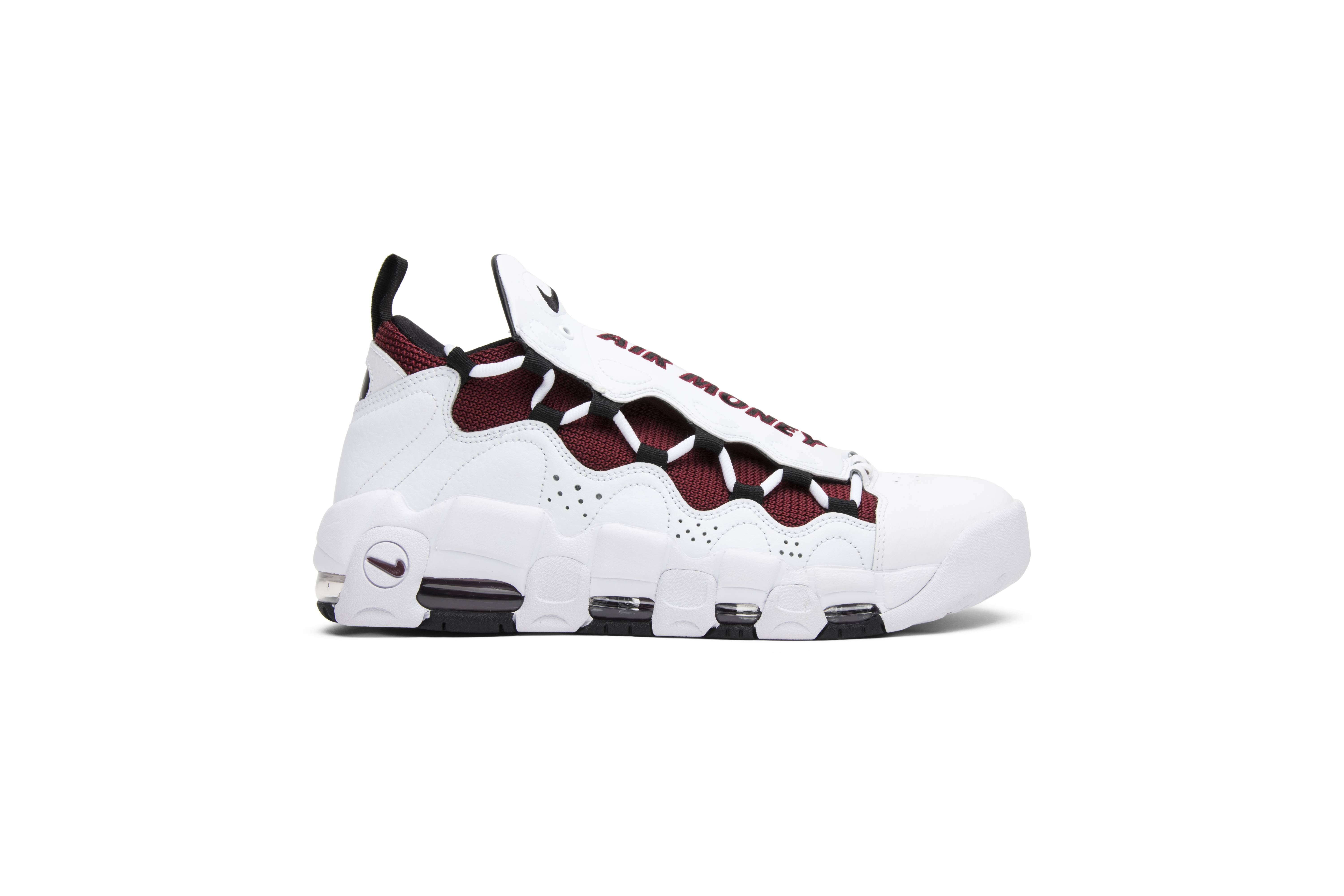 nike air more money white and red