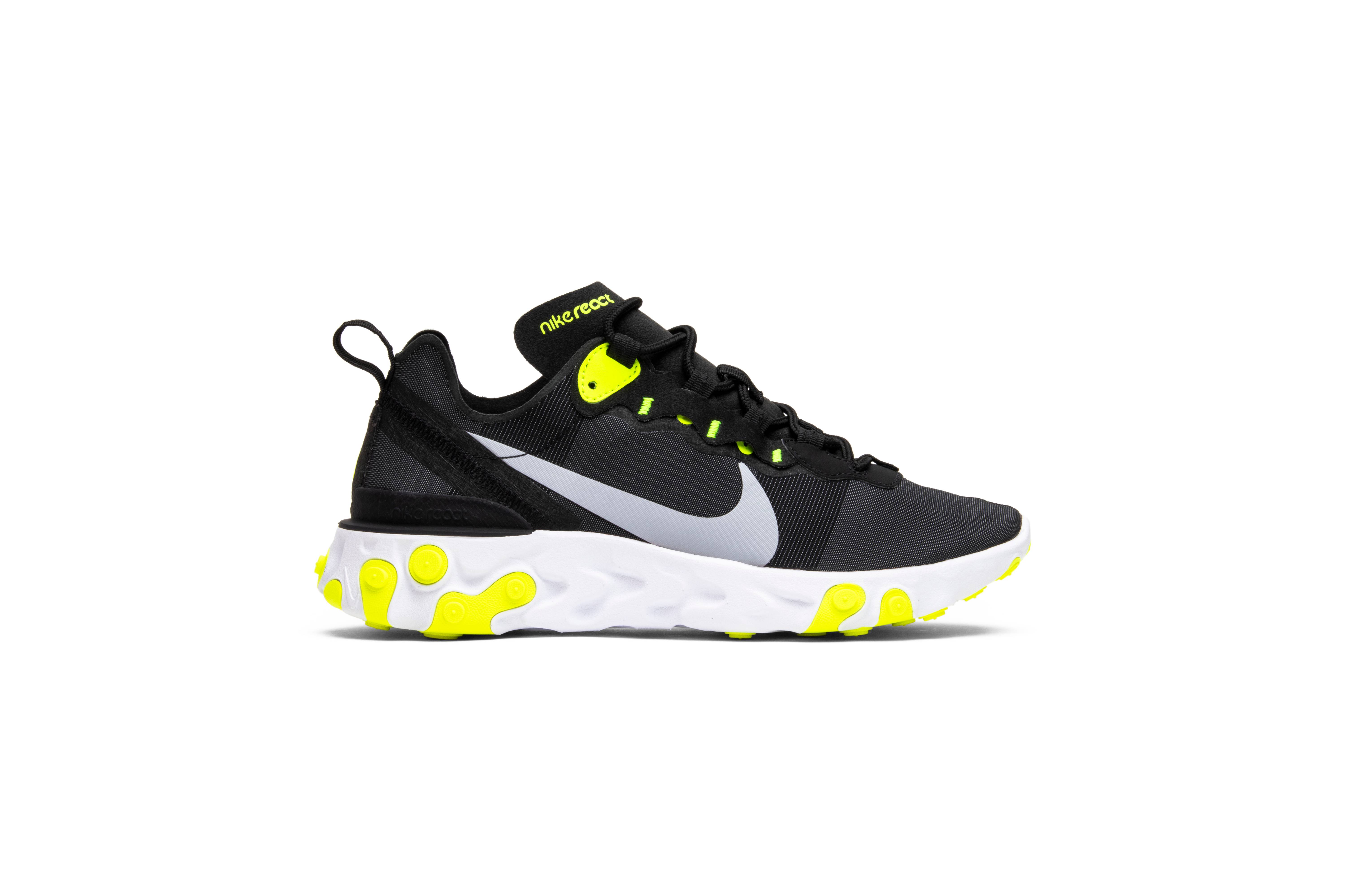 nike react element 55 black crimson volt
