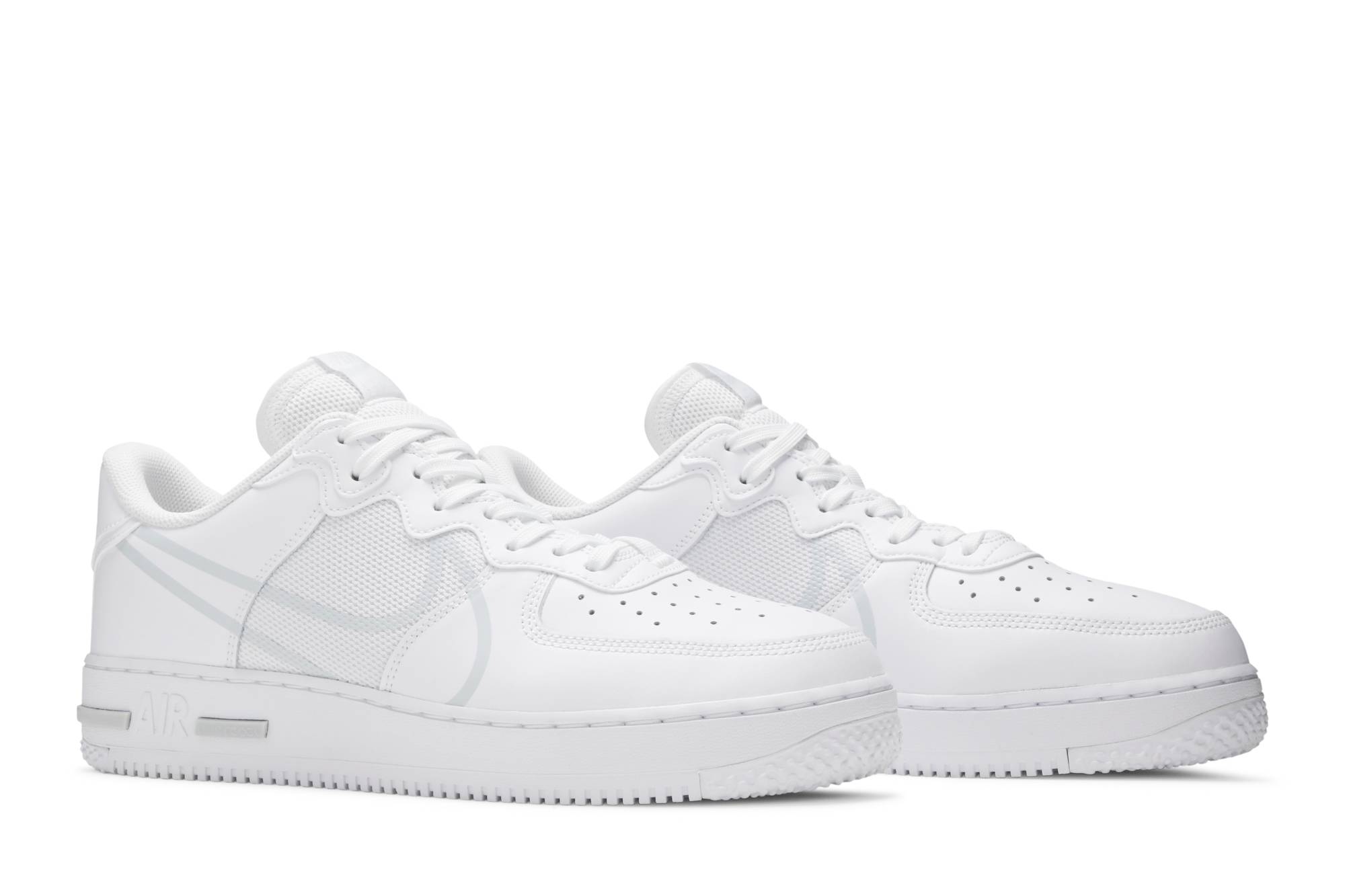 air force 1 react white pure platinum