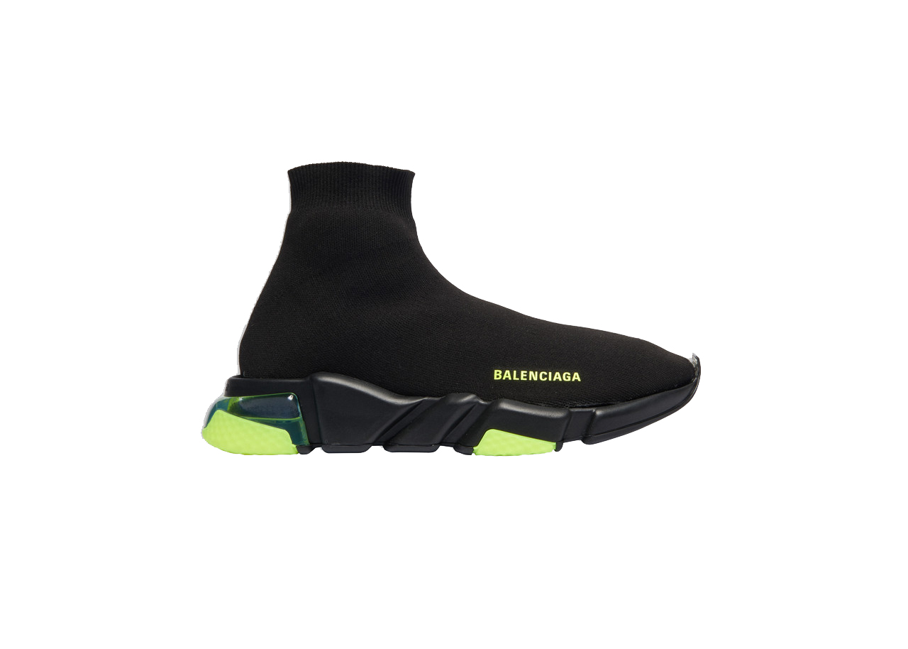 balenciaga speed black yellow