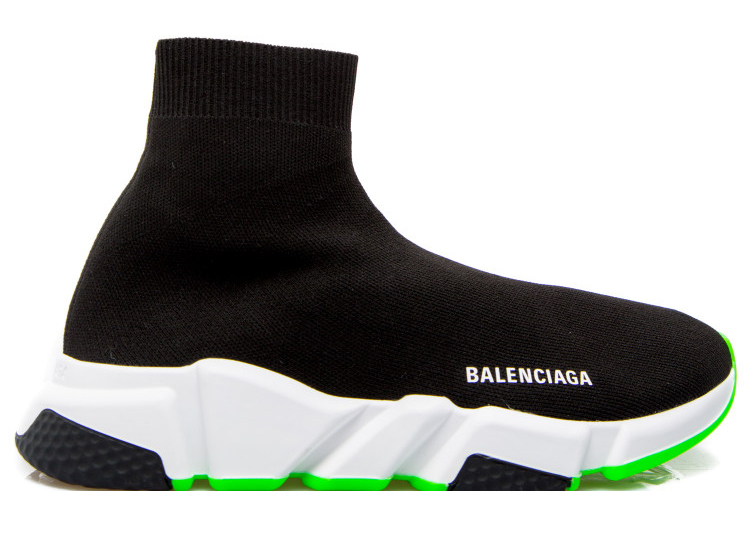 balenciaga speed trainer black and green