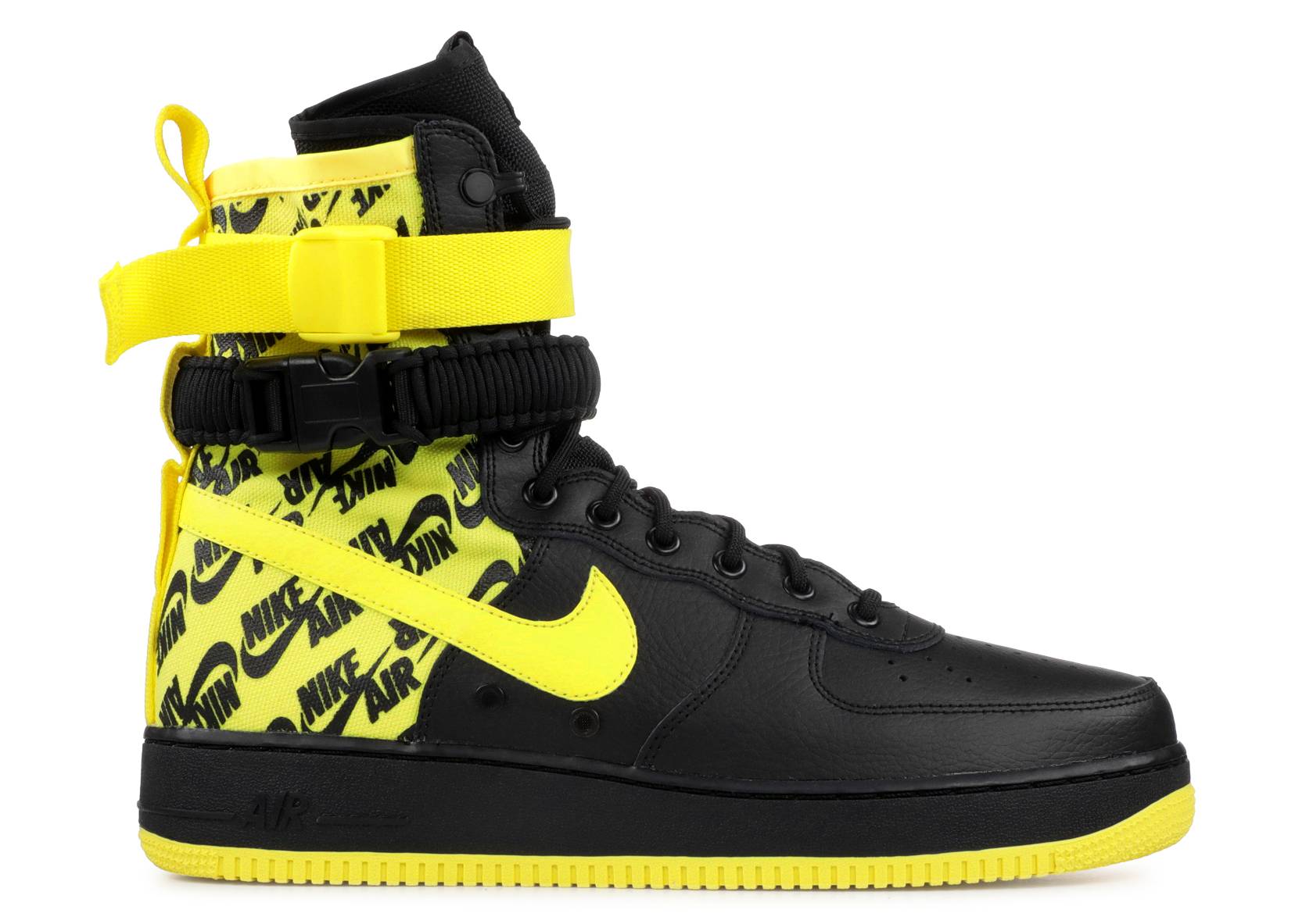 nike air force 1 high black and yellow