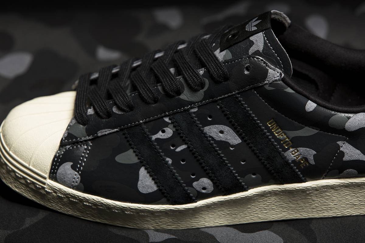 adidas superstar 80s undftd bape black camo