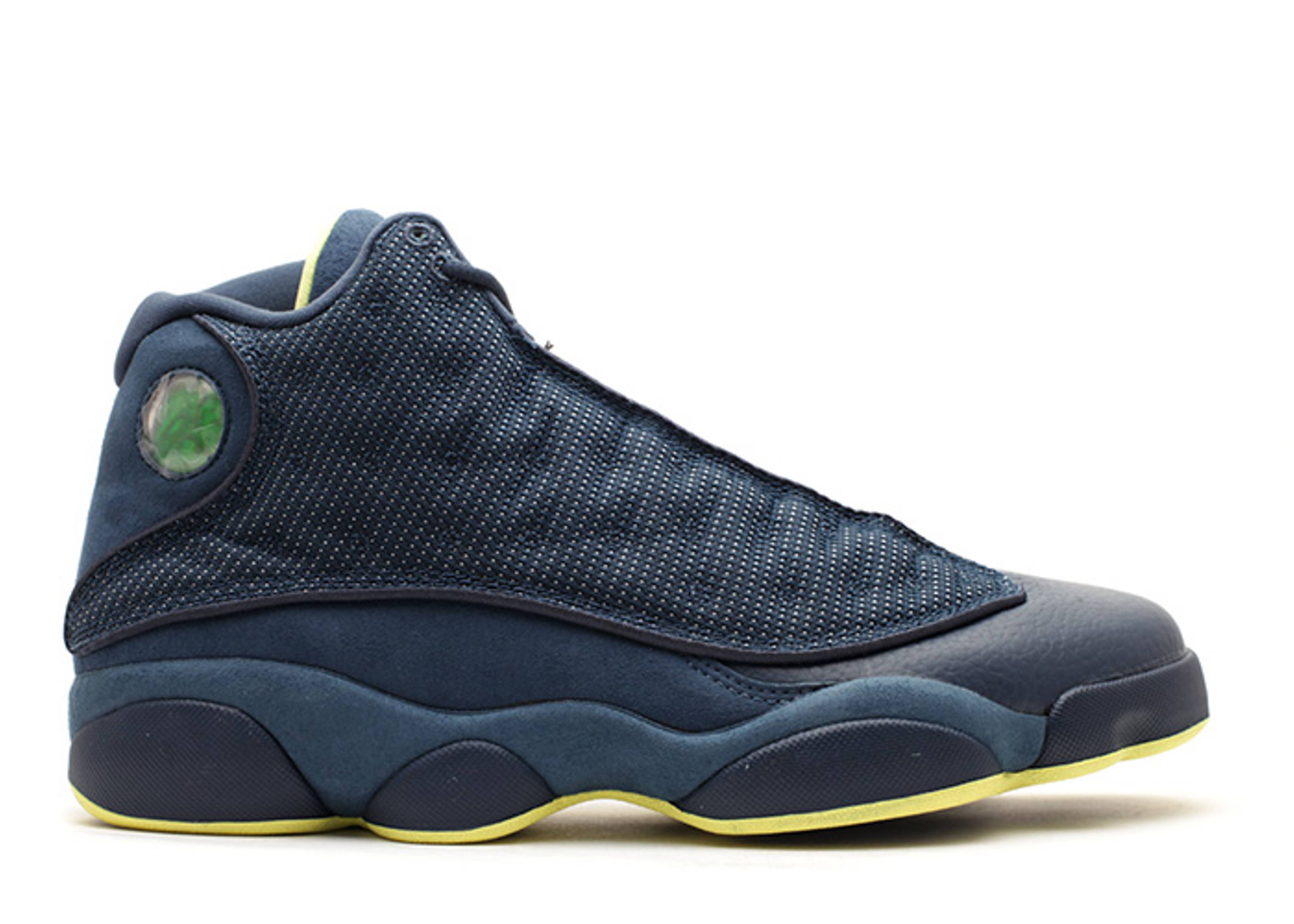 navy blue and yellow jordan 13