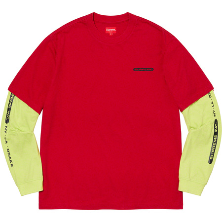 Supreme Inc Paneled L S Top Red Novelship