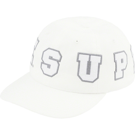 Supreme Spellout 6‑Panel White - Novelship