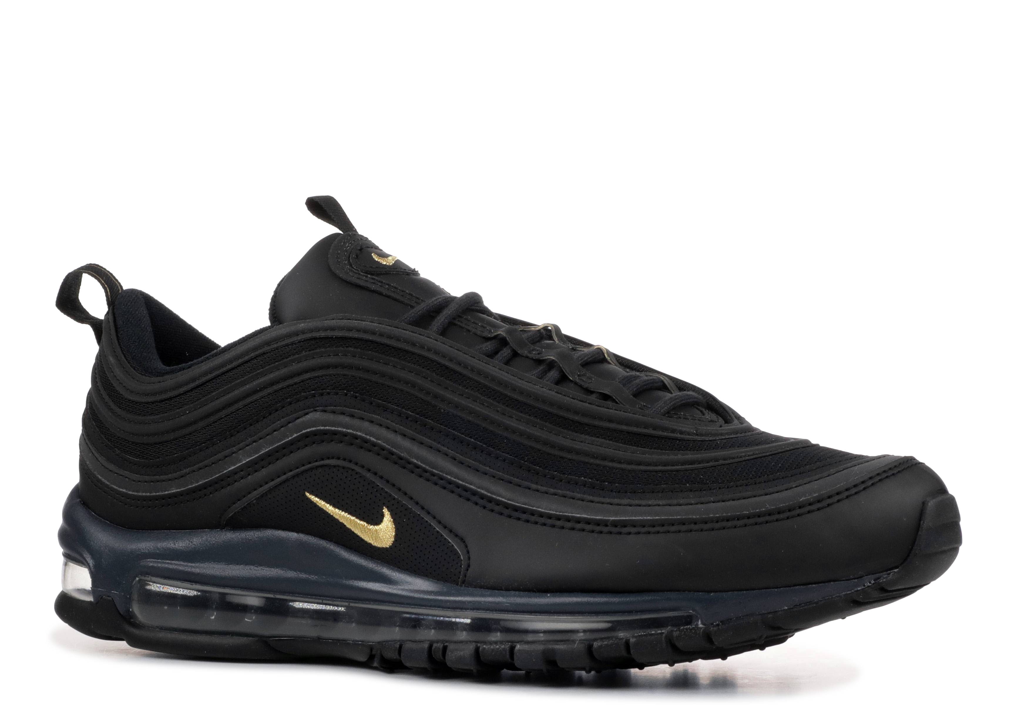 nike air max 97 leather black gold