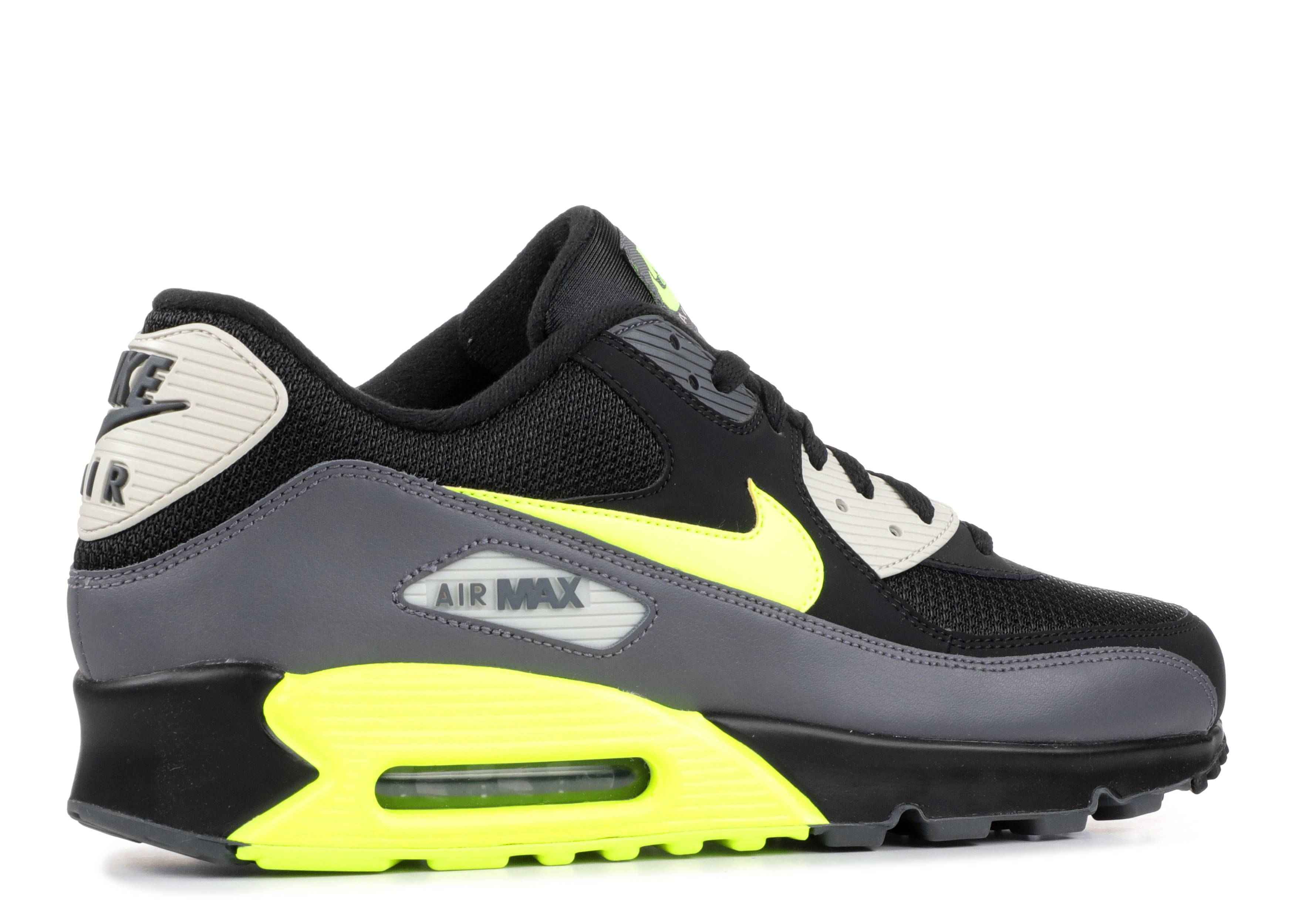 nike air max 90 dark grey black volt