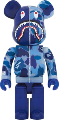 Bearbrick x BAPE ABC Camo Shark 1000% Clear Blue - Novelship