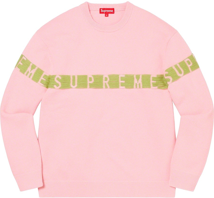 Supreme Inside Out Logo Sweater Pink - Novelship