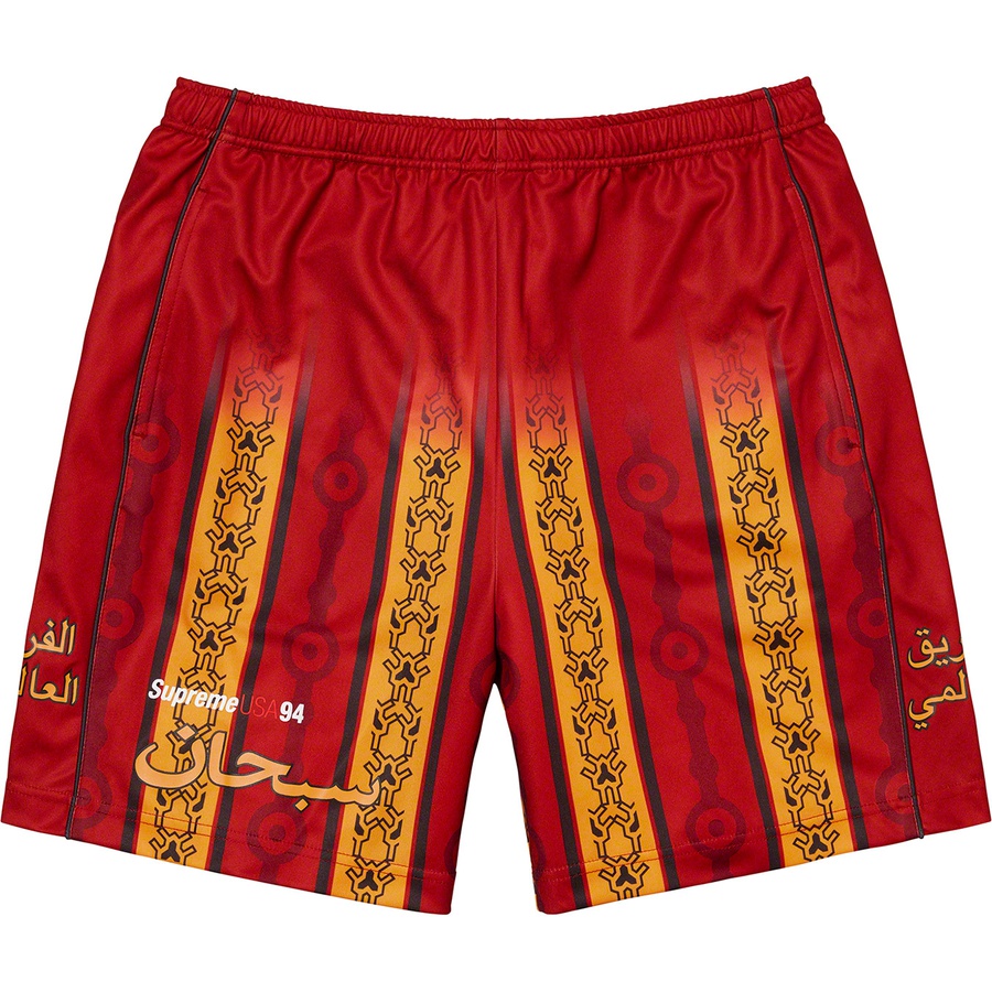 red supreme shorts