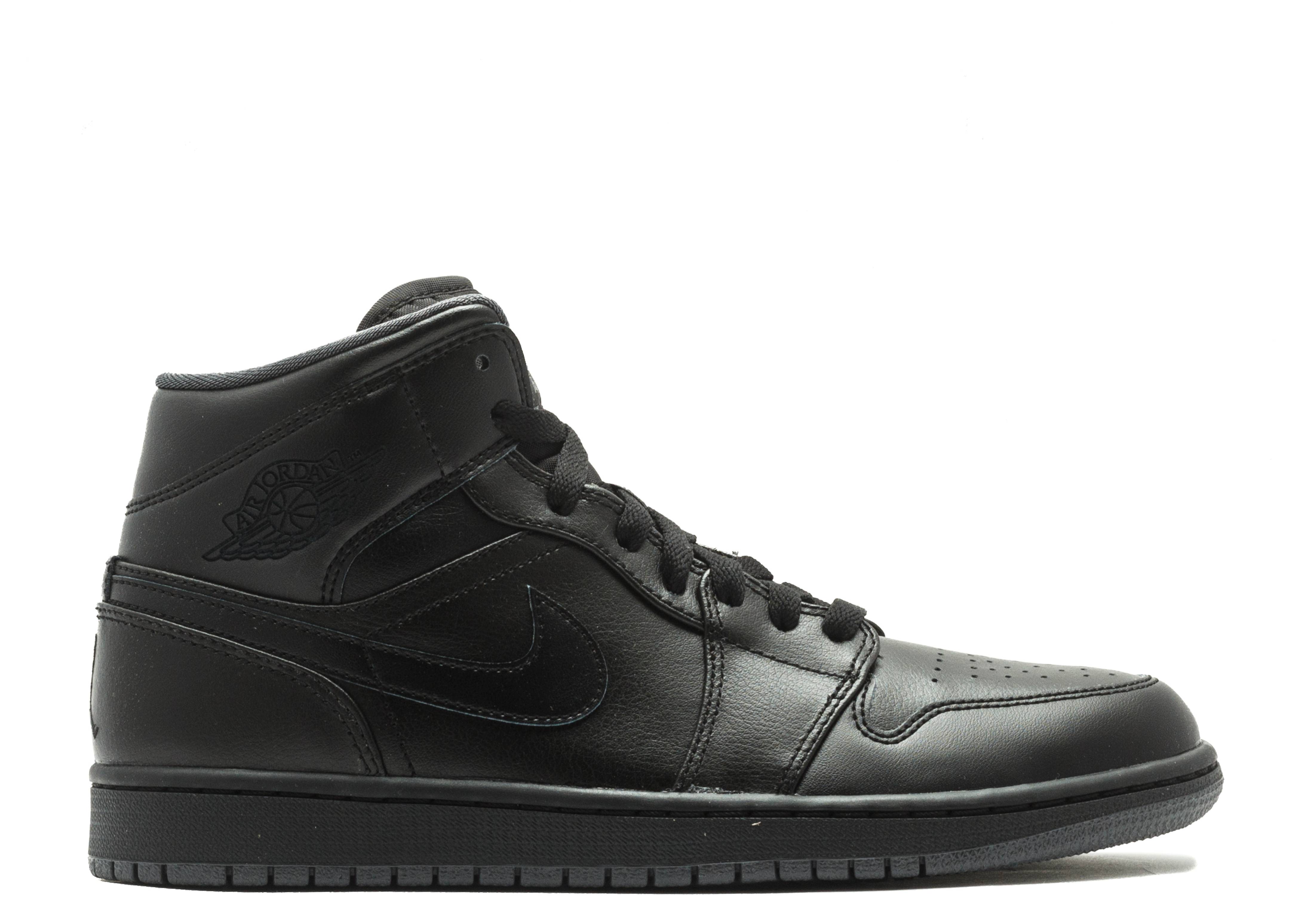 jordan 1 mid triple black 2016