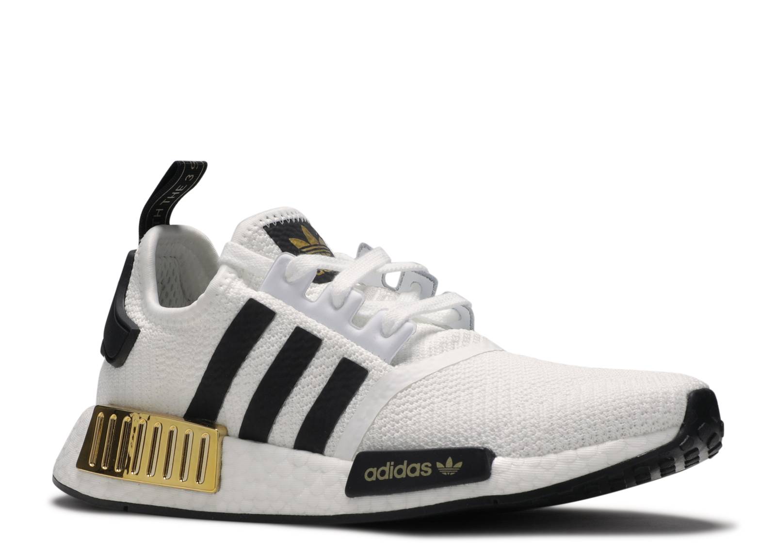 black white and gold nmds