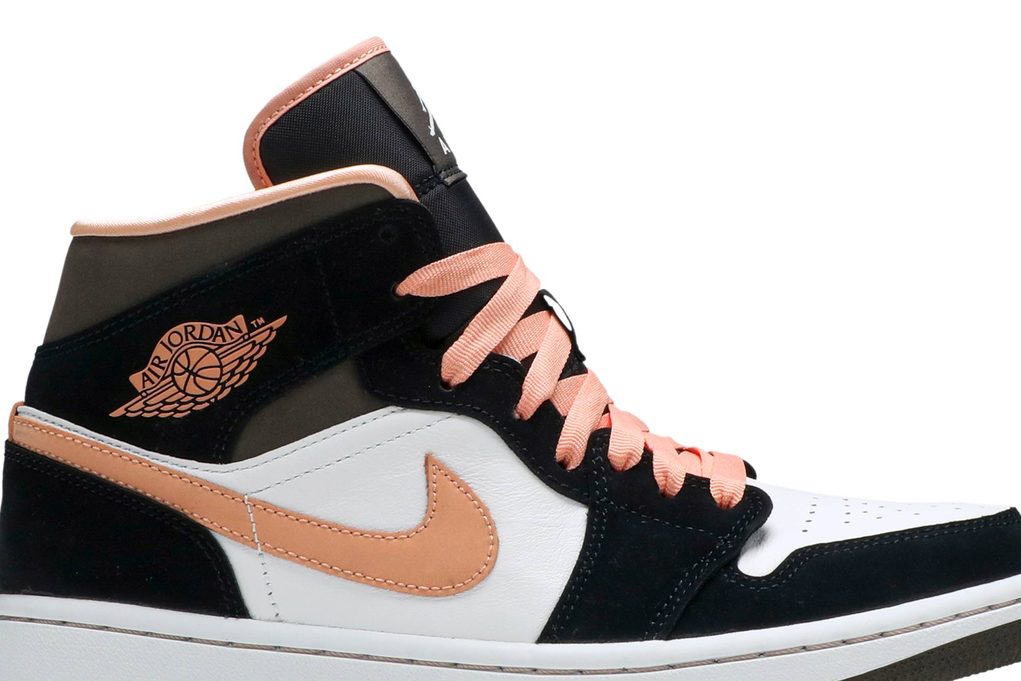 jordan 1 mid peach and black