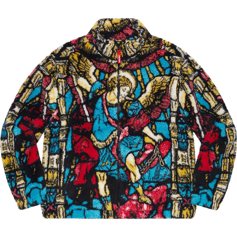 Supreme saint michael fleece jacket white Clearance