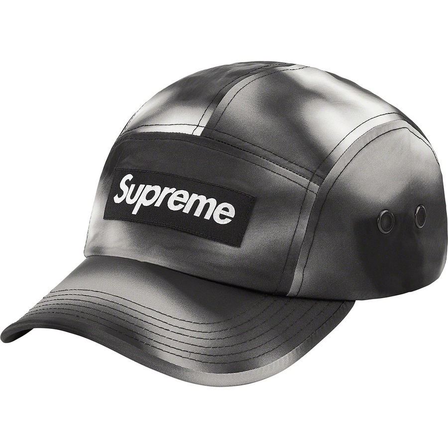 supreme washed satin camo camp cap