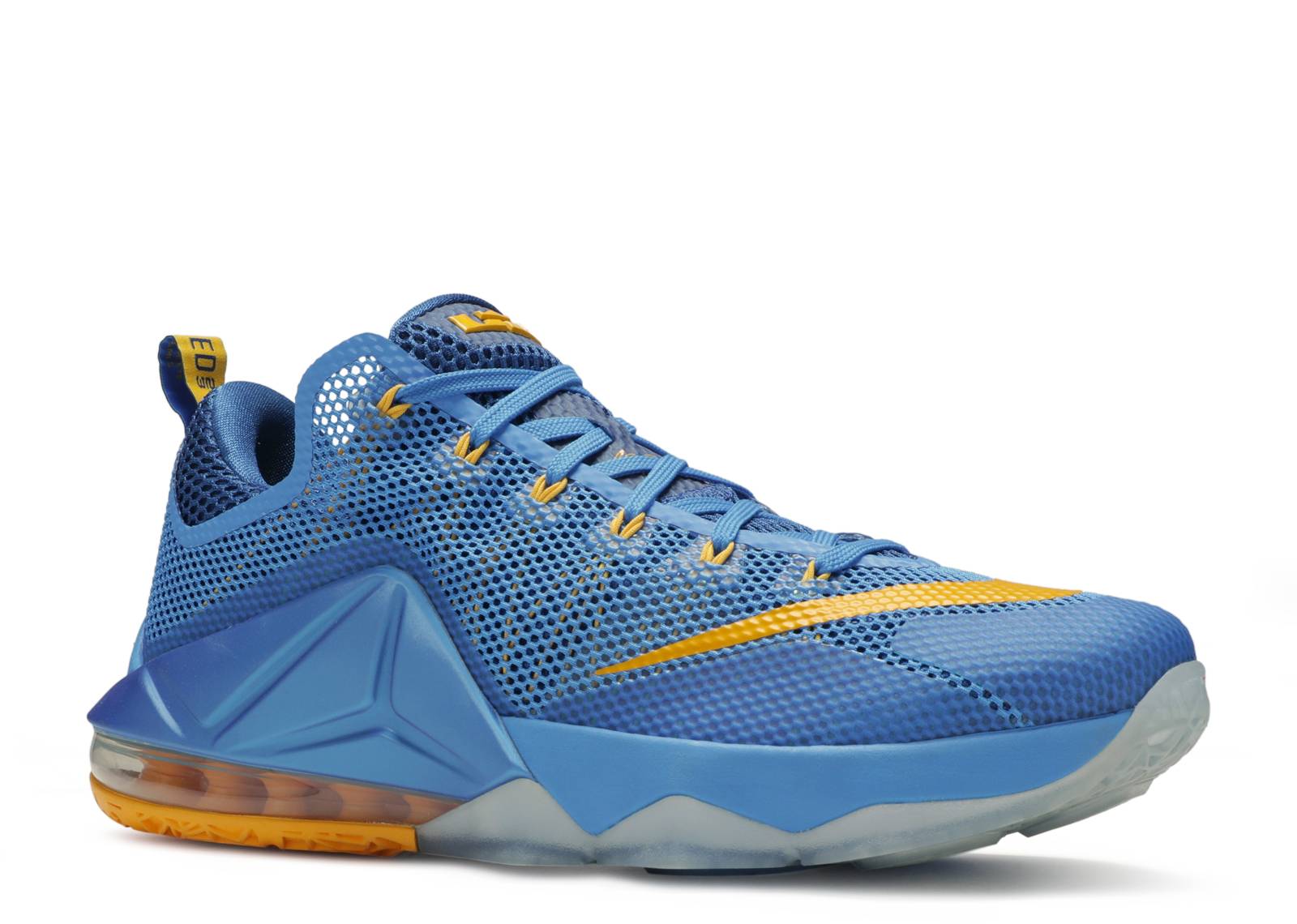 lebron 12 low blue and yellow