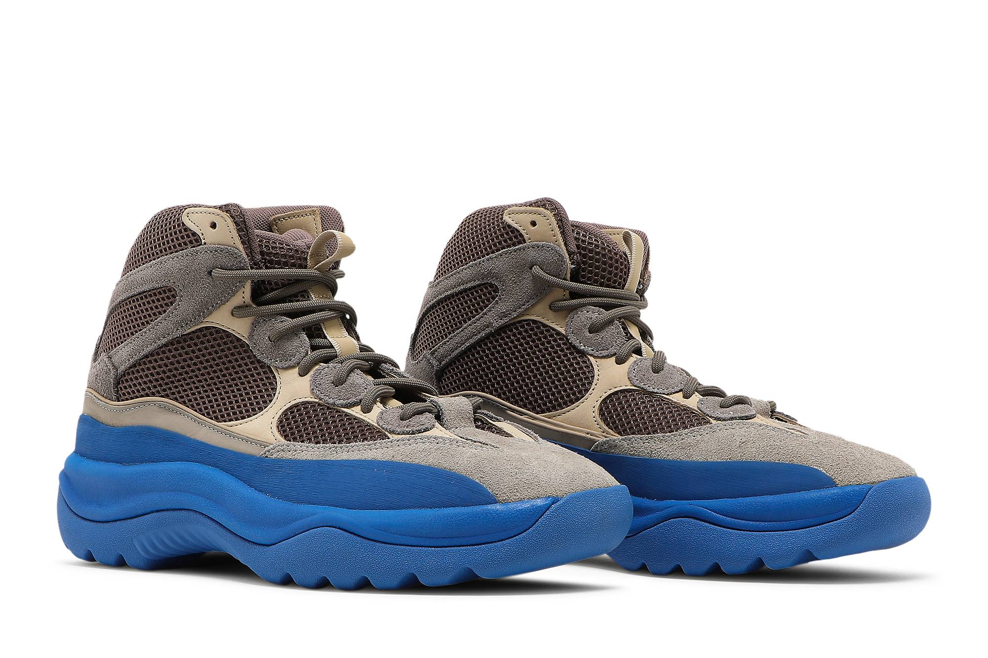 taupe blue yeezy boot