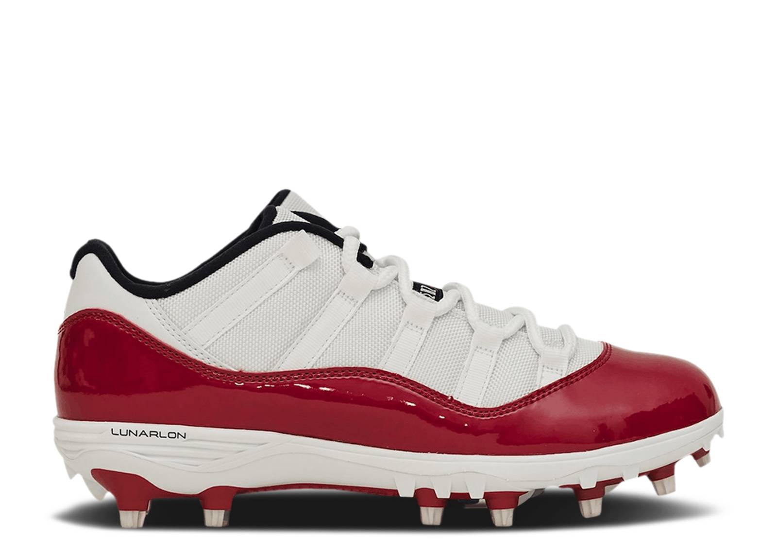 jordan 11 cleats low red