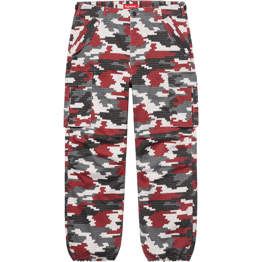 supreme red camo pants