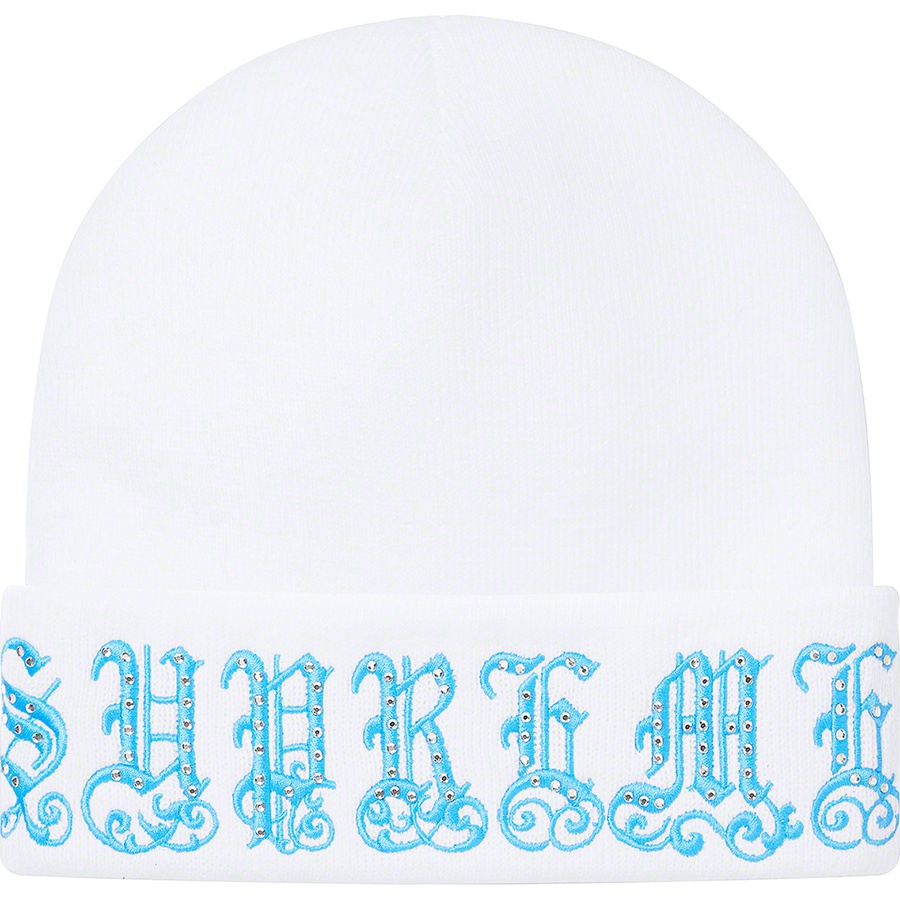 supreme old english rhinestone beanie