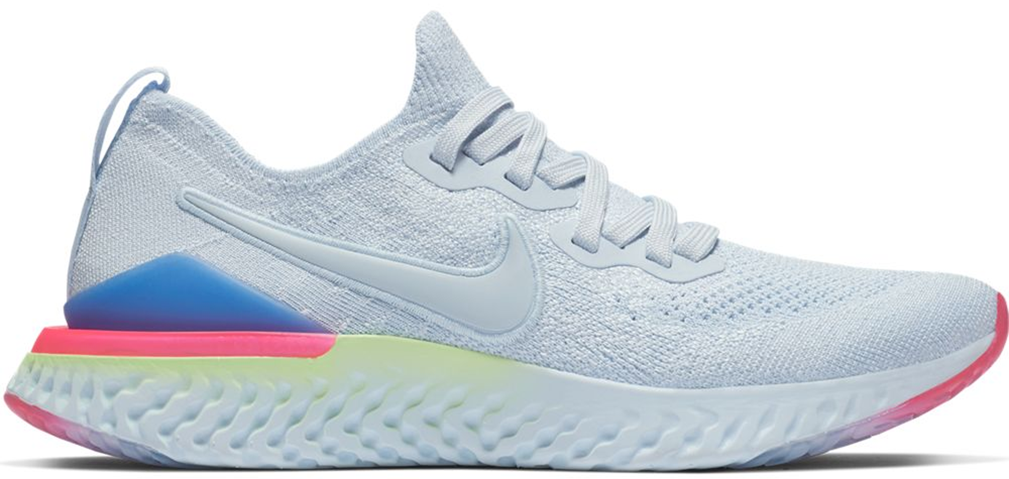 nike epic react flyknit 2 hydrogen blue sapphire hyper pink